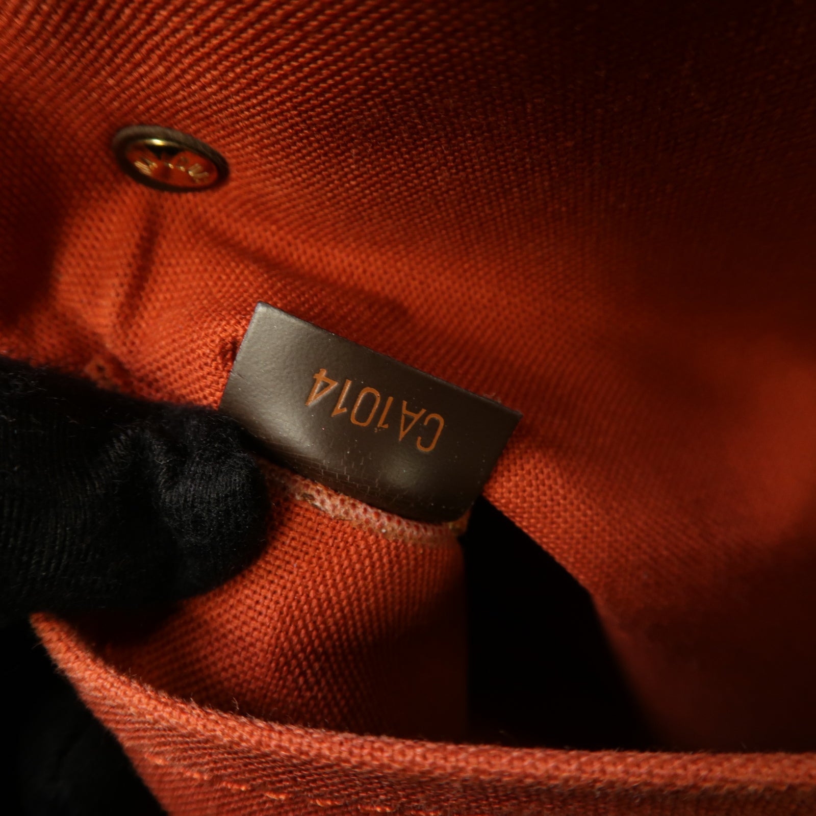 LOUIS VUITTON Damier Ribera MM Hand Bag金扣手挽袋啡色