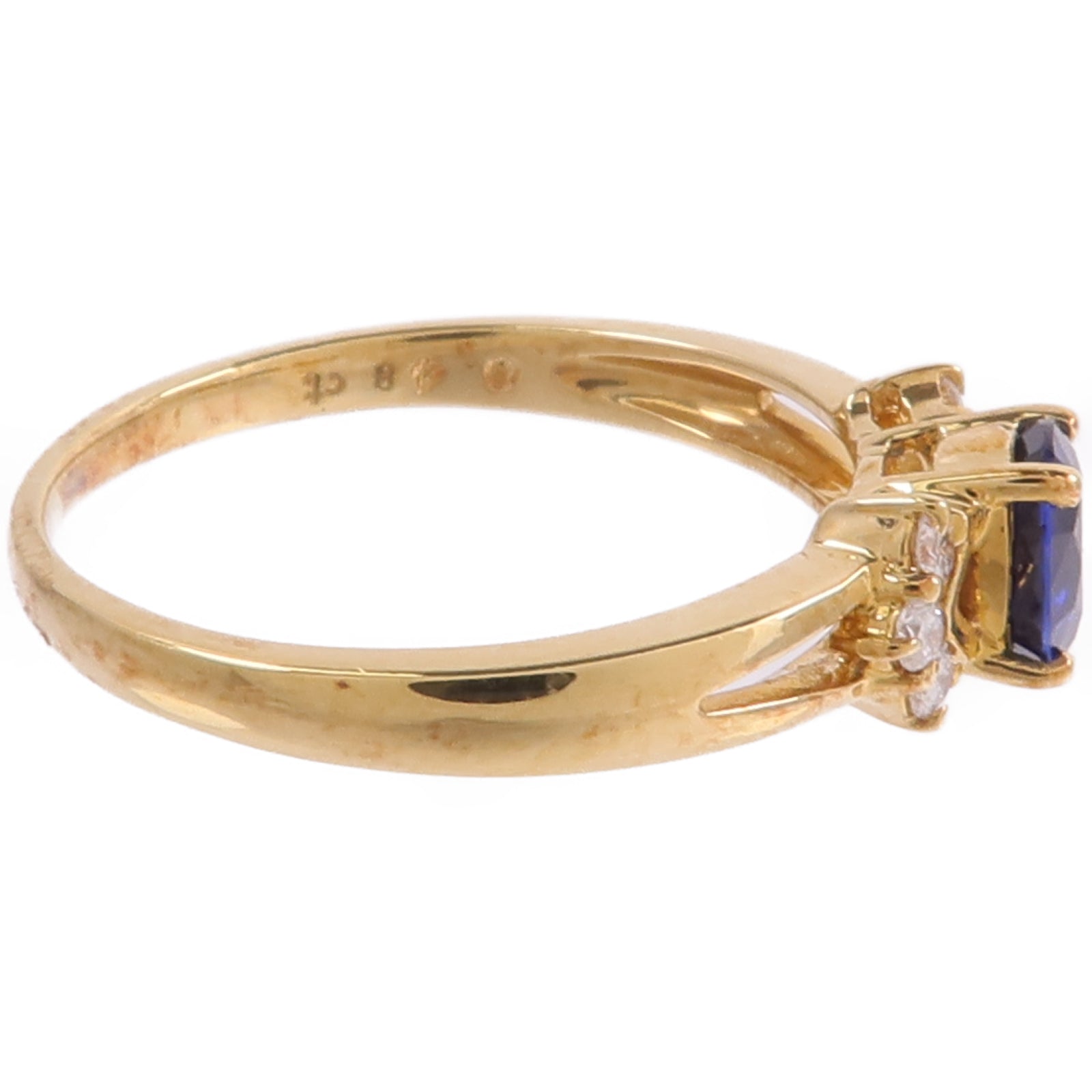JEWELRY 18K黃金Sapphire Diamond Ring藍寶石/鑽石戒指