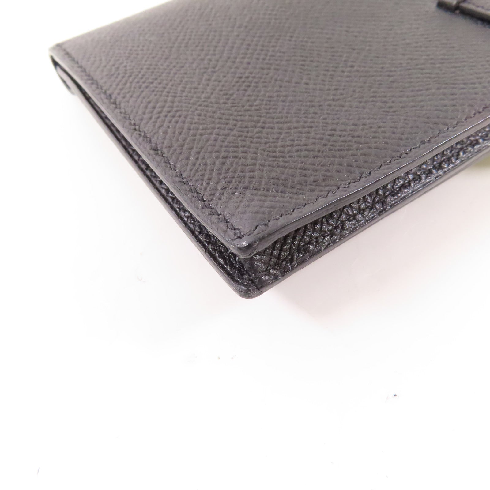 HERMES 【激減優惠】Epsom皮革Bearn Long Wallet金扣長錢包Noir