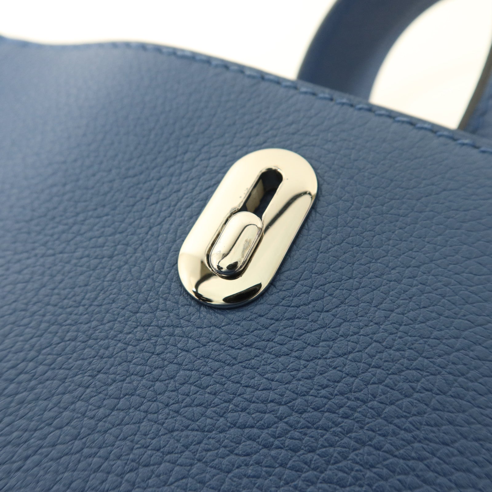 HERMES Evercolor皮革Sac A Dos GR24銀扣背包Bleu Brighton