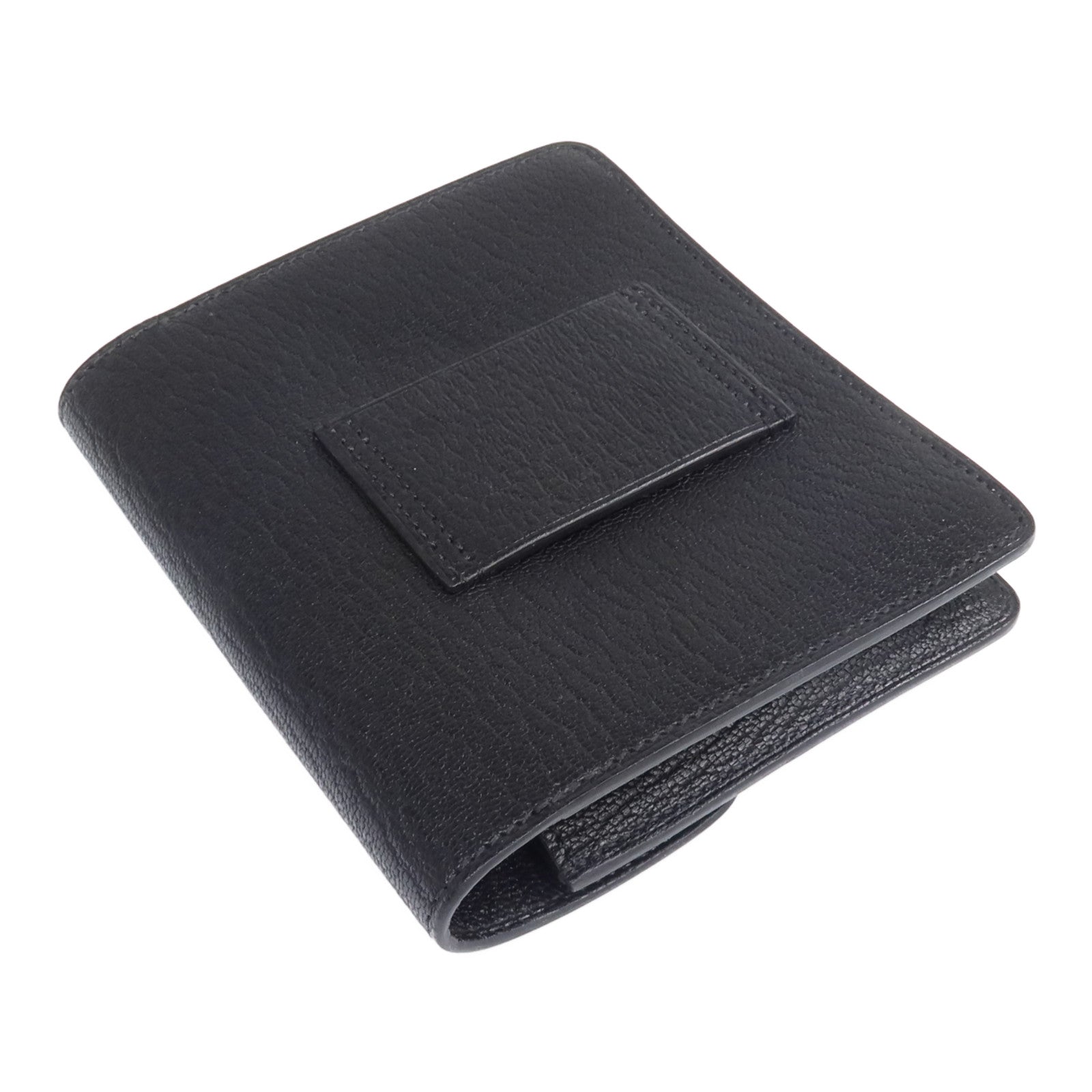 HERMES 【激減優惠】Chevre皮革Roulis Slim金扣錢包Noir