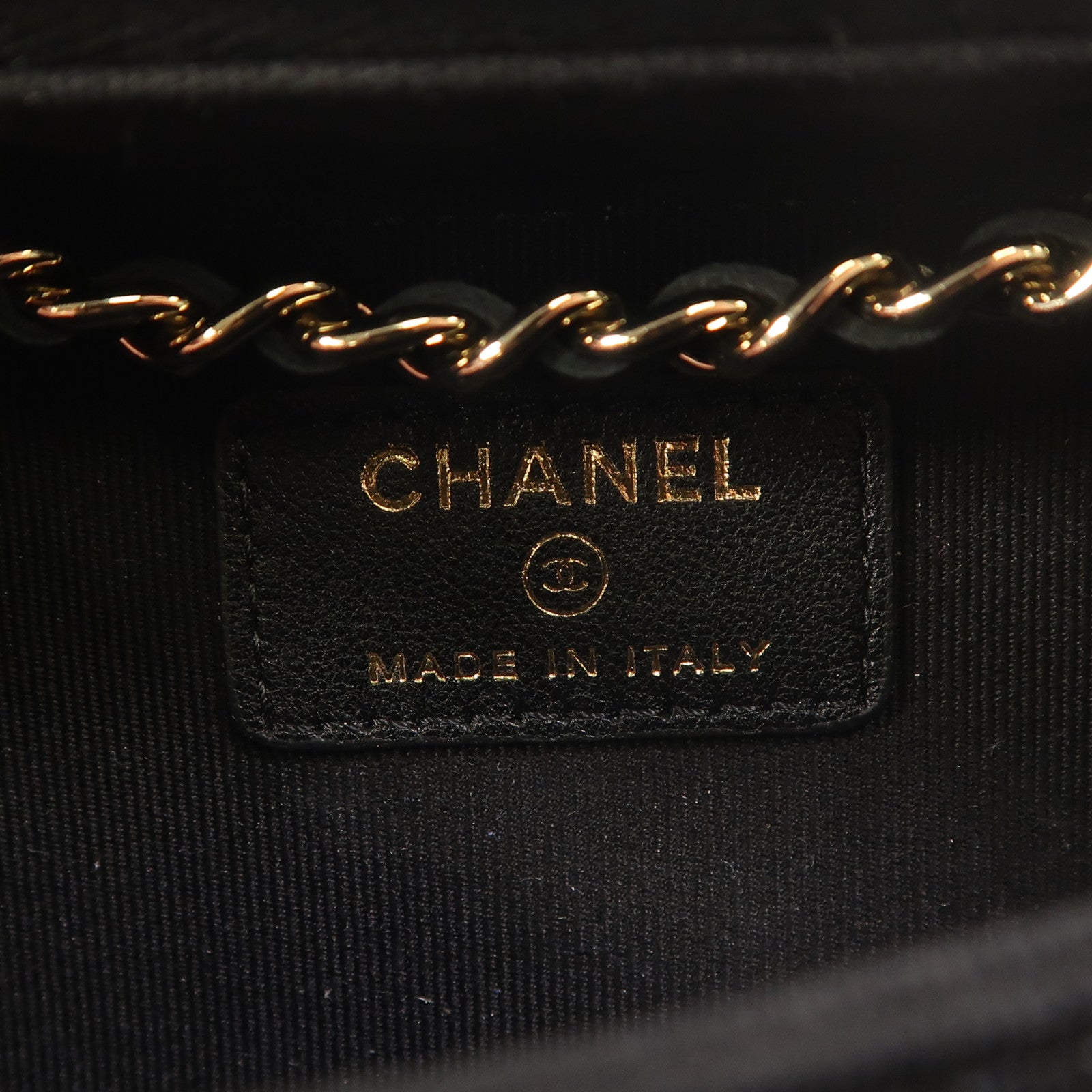 CHANEL 羊皮皮革Chain Shoulder Bag金扣鏈帶肩背袋