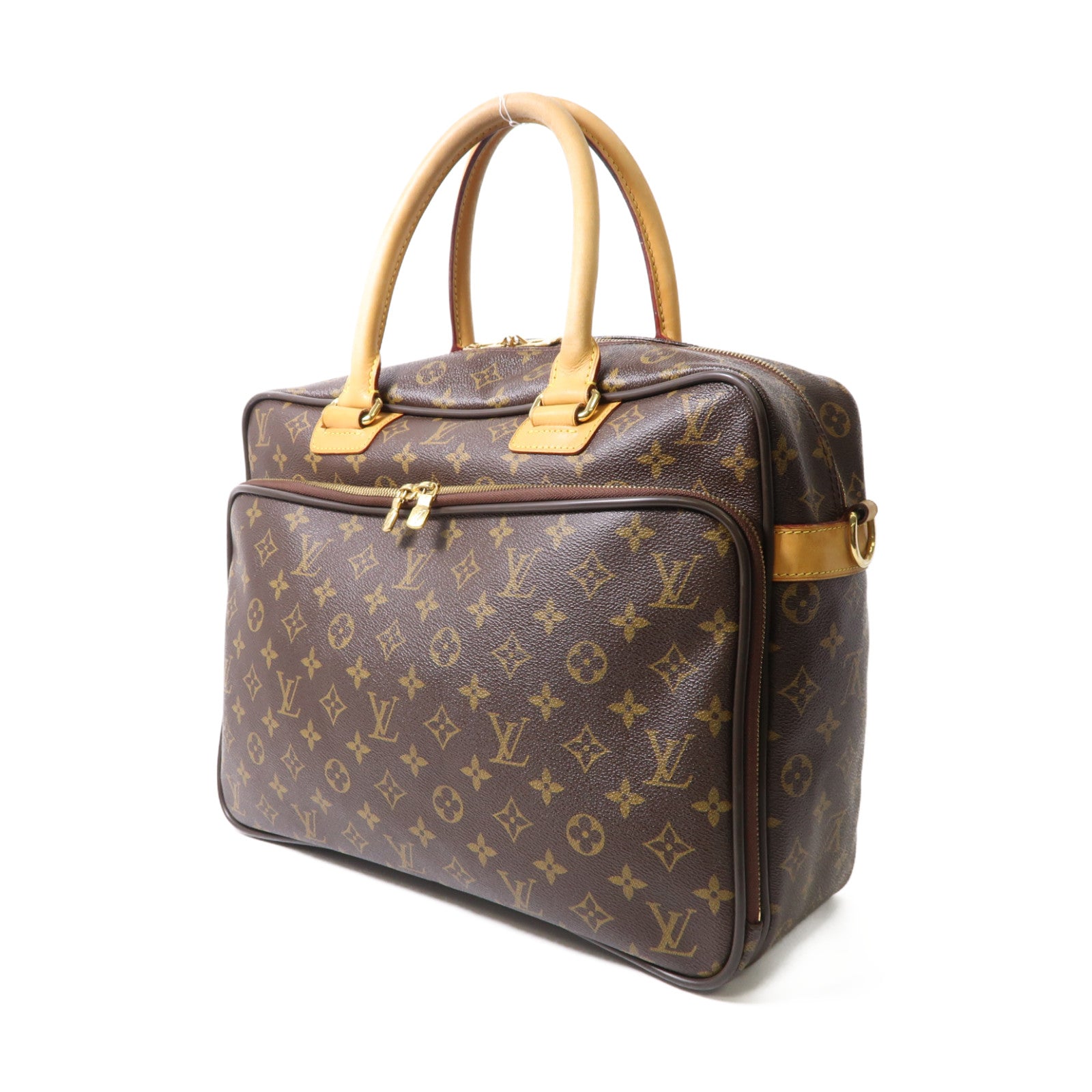 LOUIS VUITTON Monogram Icare金扣手挽肩背兩用袋棕色