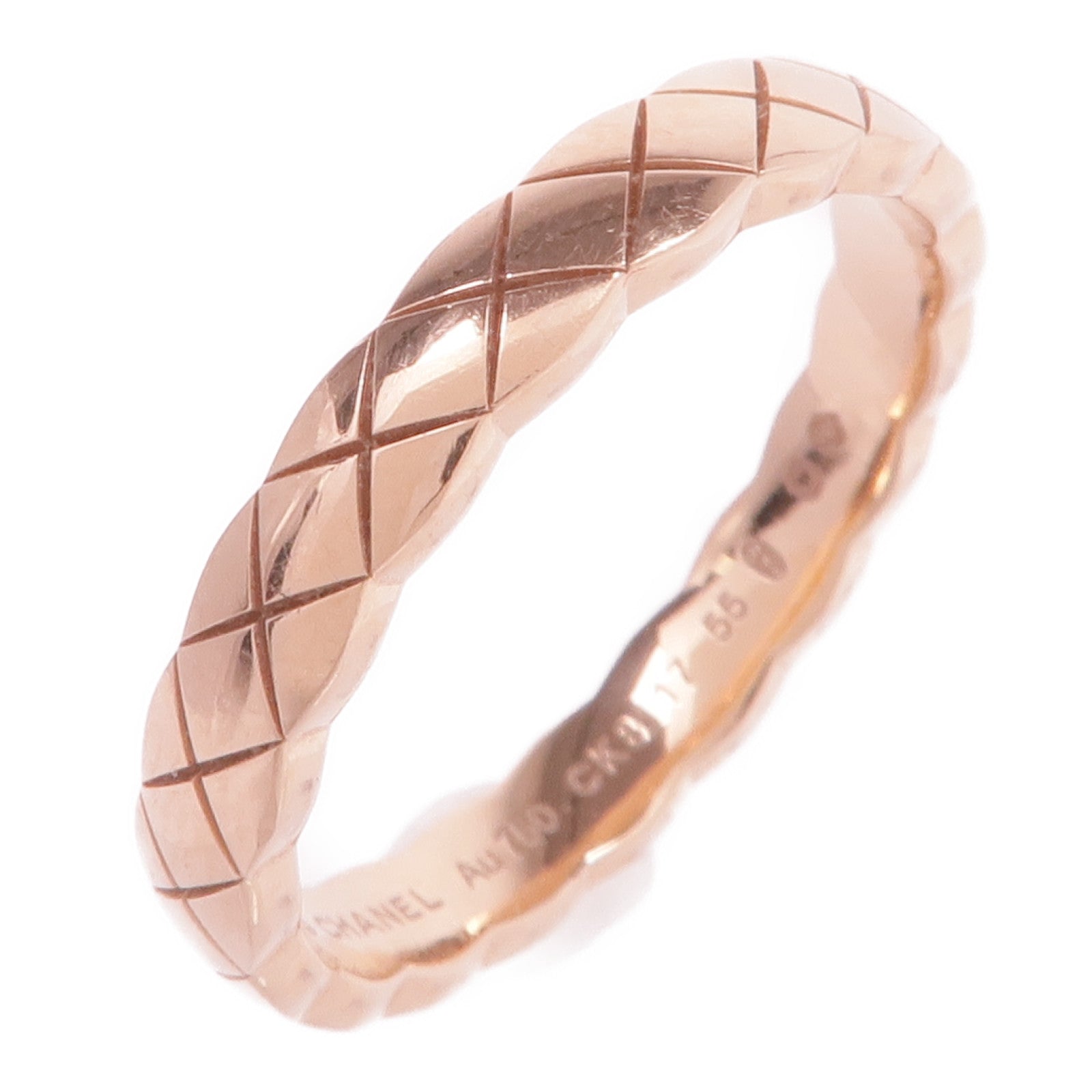 CHANEL 18K玫瑰金Mini Coco Crush Ring戒指Chanel#55/US#7.25