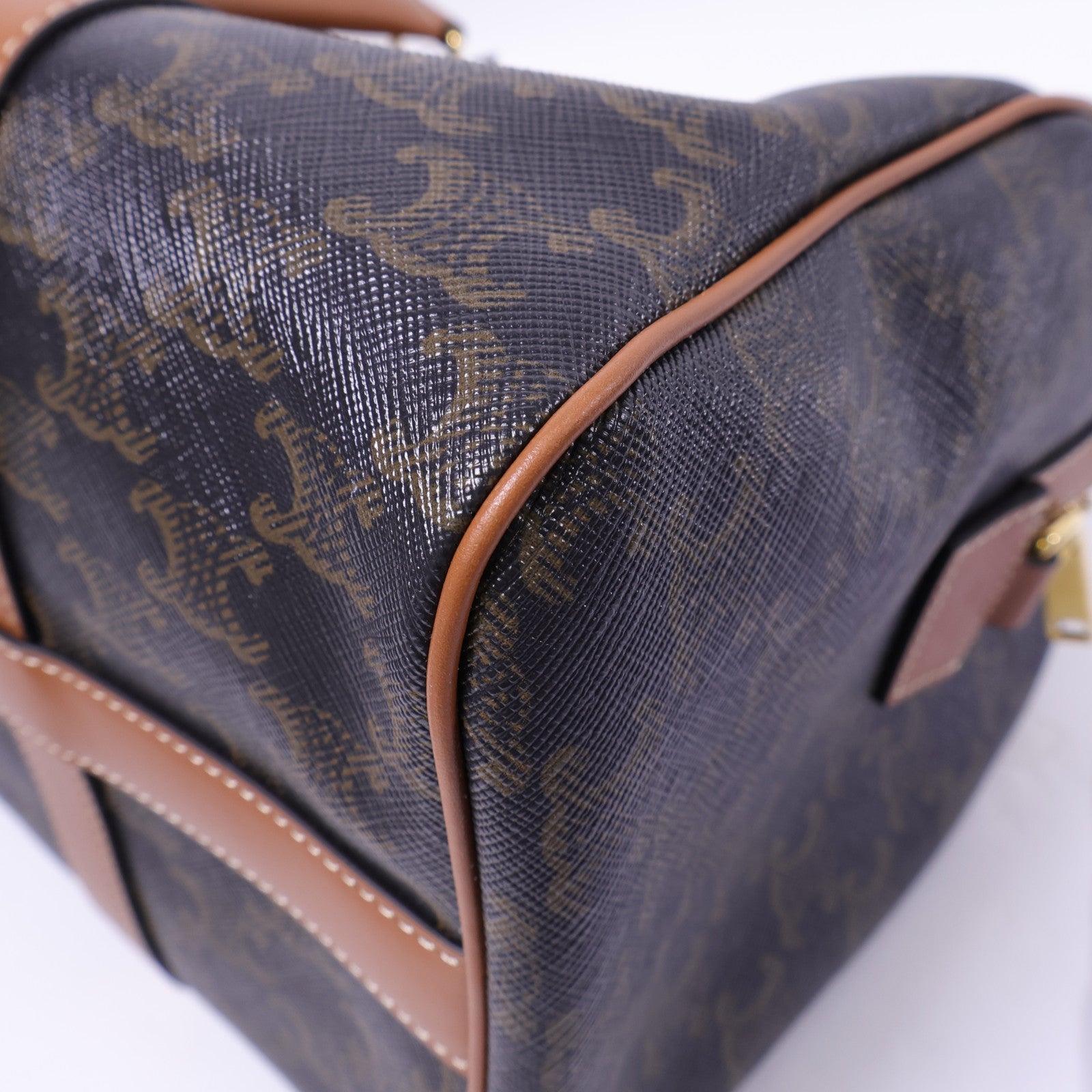 CELINE 塗層帆布Large Boston IN Triomphe金扣手挽肩背兩用袋