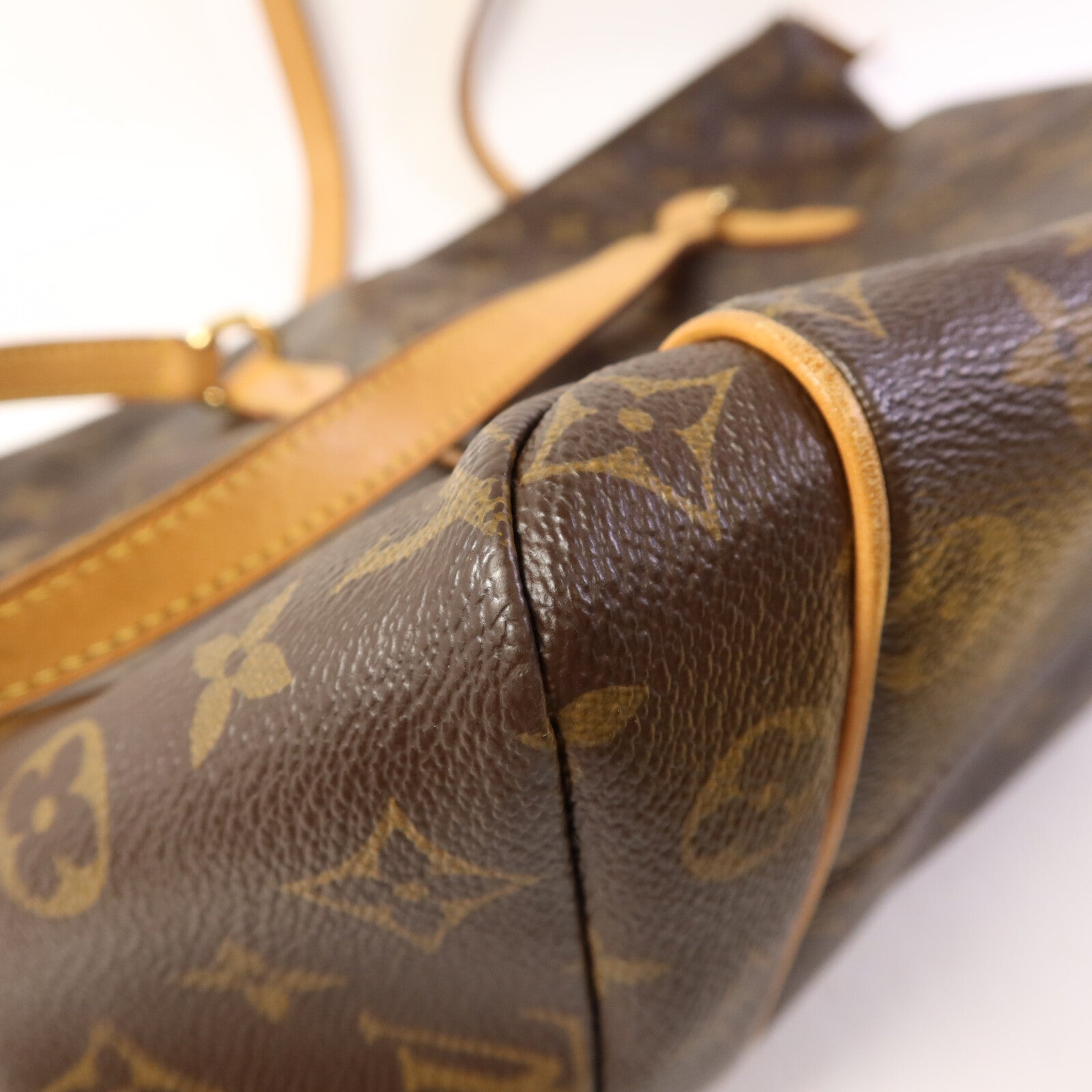 LOUIS VUITTON Monogram Totally MM金扣肩背袋棕色