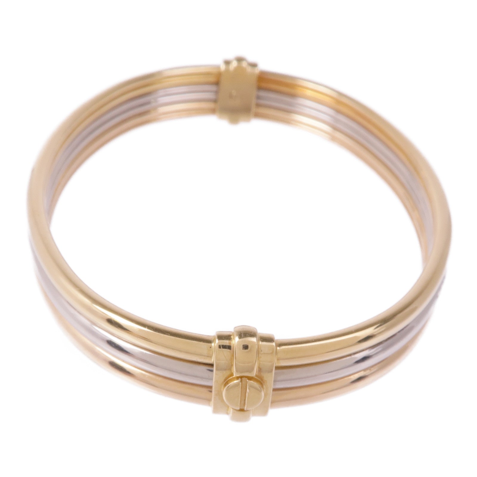 CARTIER 18K黃金/白金/玫瑰金Vintage Trinity Bracelet手鐲