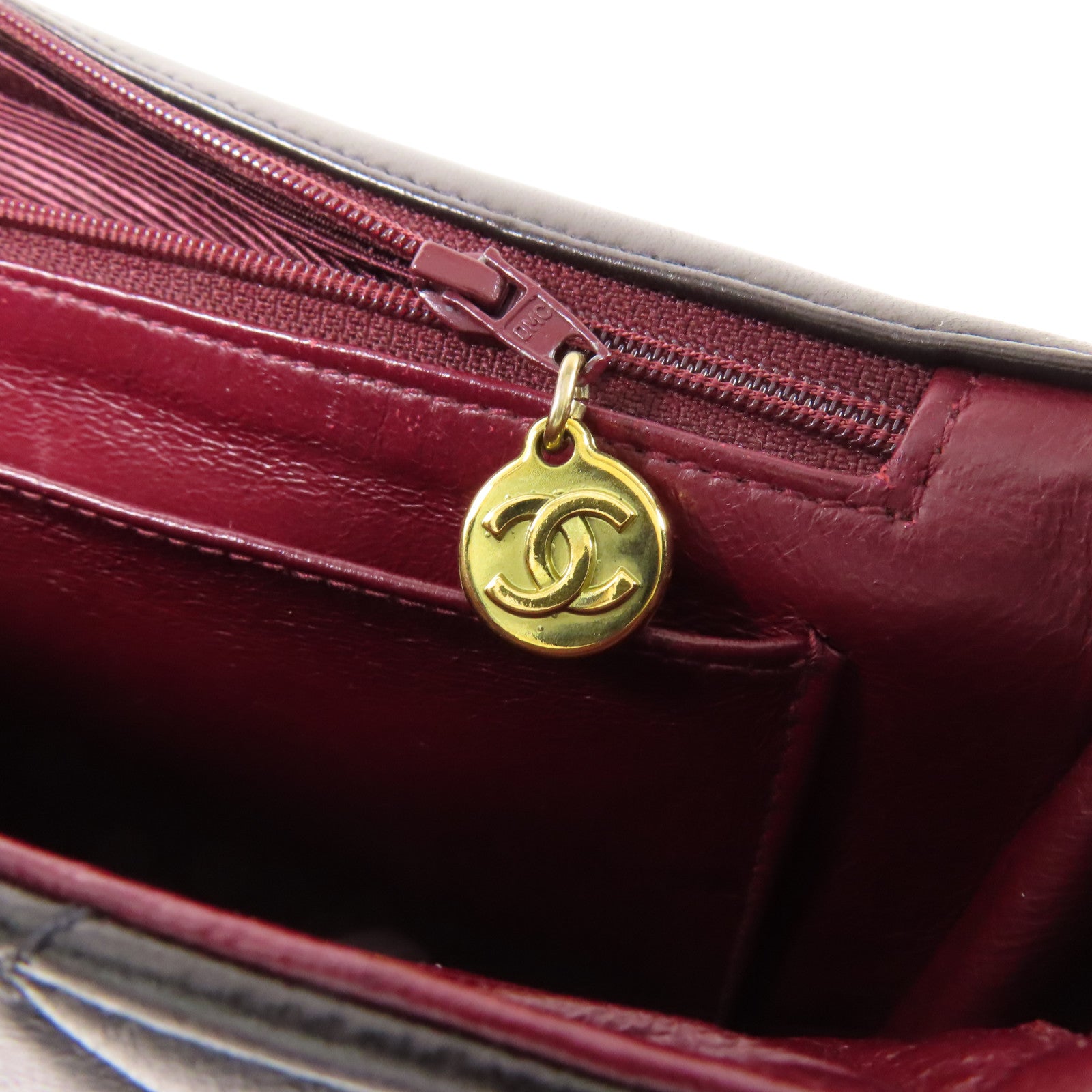 CHANEL 牛皮皮革Vintage So Black金扣肩背袋