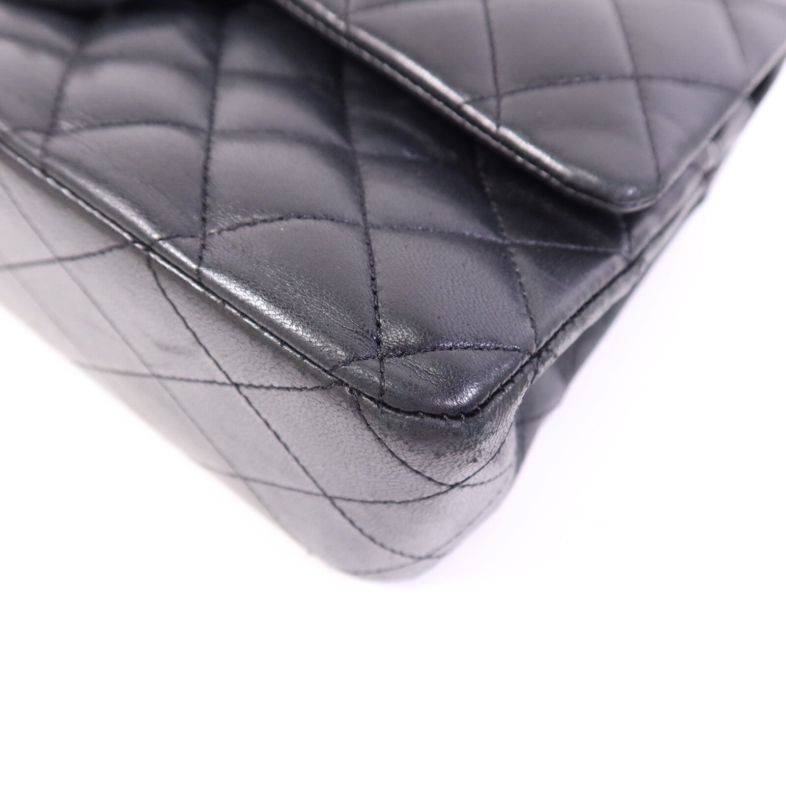 CHANEL 羊皮皮革Classic 25銀扣鏈帶肩背袋