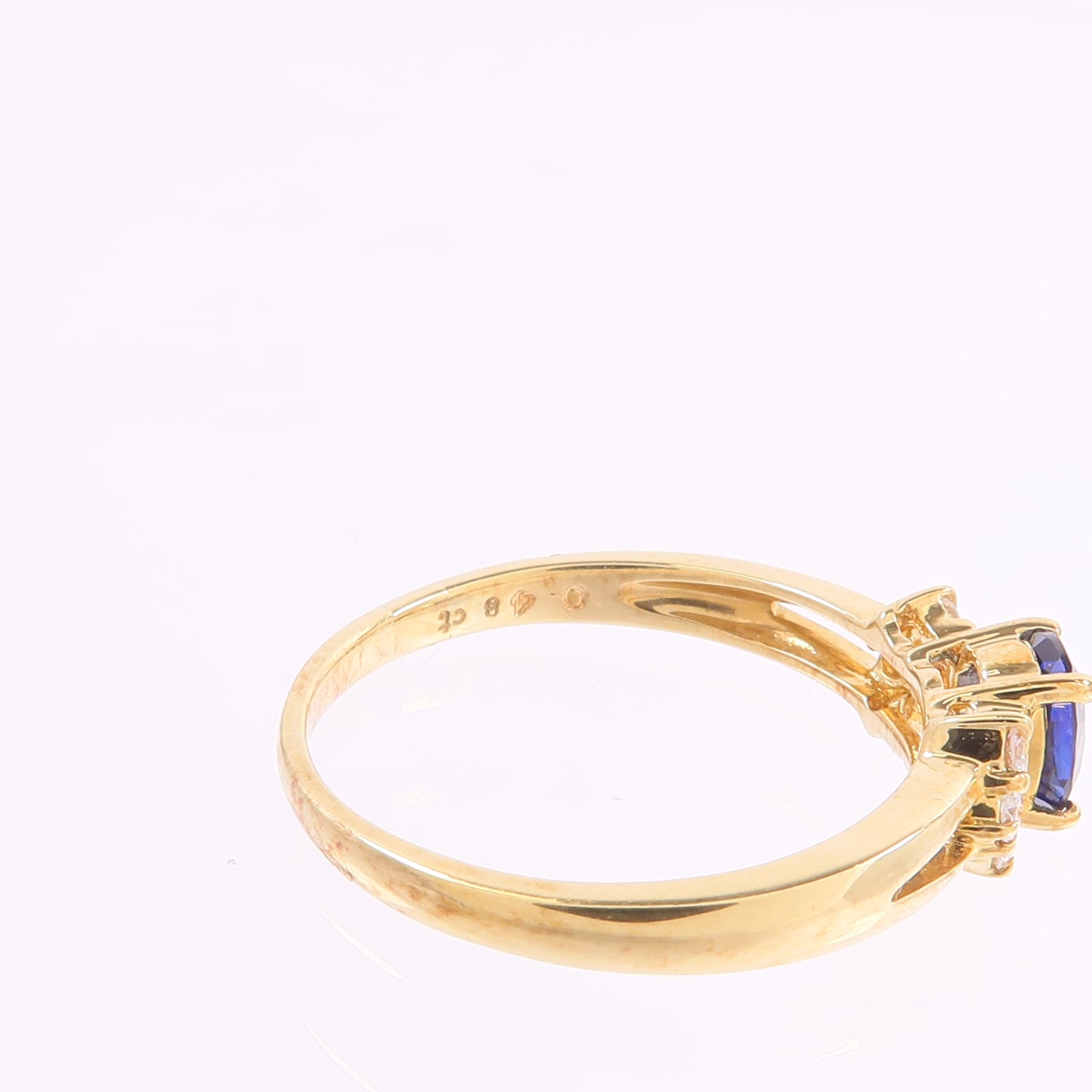 JEWELRY 18K黃金Sapphire Diamond Ring藍寶石/鑽石戒指