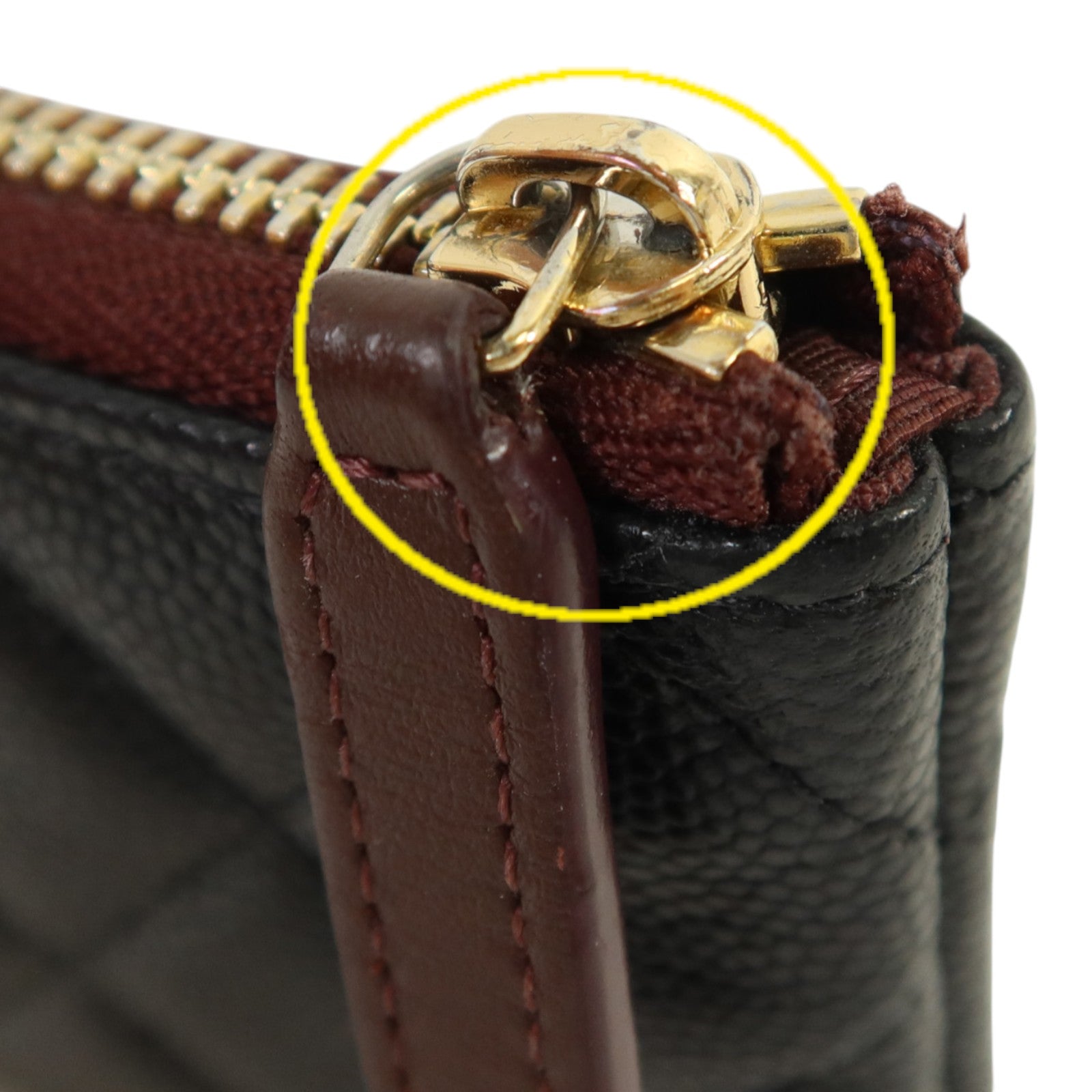 CHANEL 牛皮皮革Classic Small Zipper Pouch金扣錢包