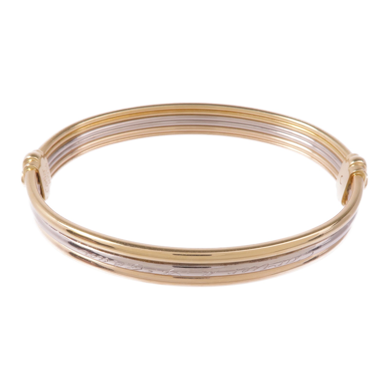 CARTIER 18K黃金/白金/玫瑰金Vintage Trinity Bracelet手鐲
