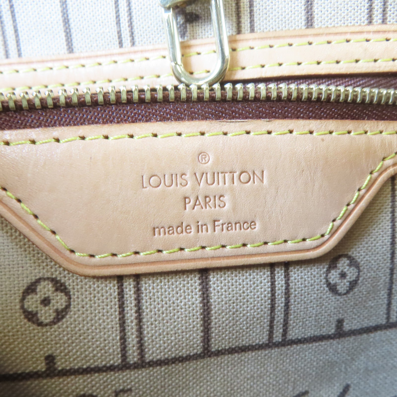 LOUIS VUITTON Monogram Neverfull GM金扣肩背袋啡色
