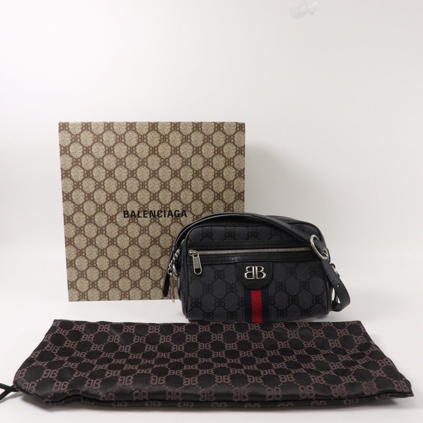 BALENCIAGA 帆布Balenciaga X Gucci Shoulder Bag肩背袋