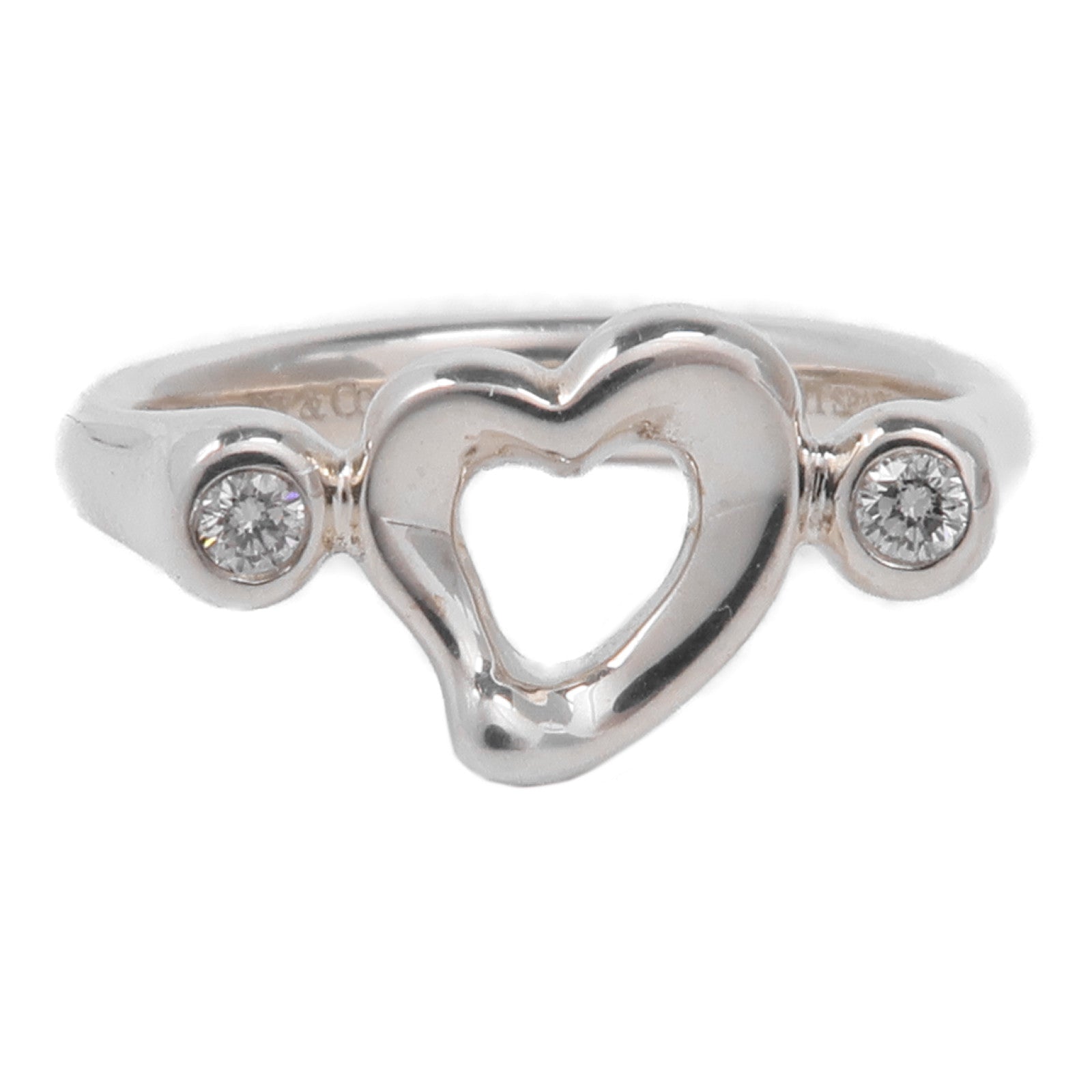 TIFFANY¡®CO Open Heart Ring 925 Sterling Silver US#6.5