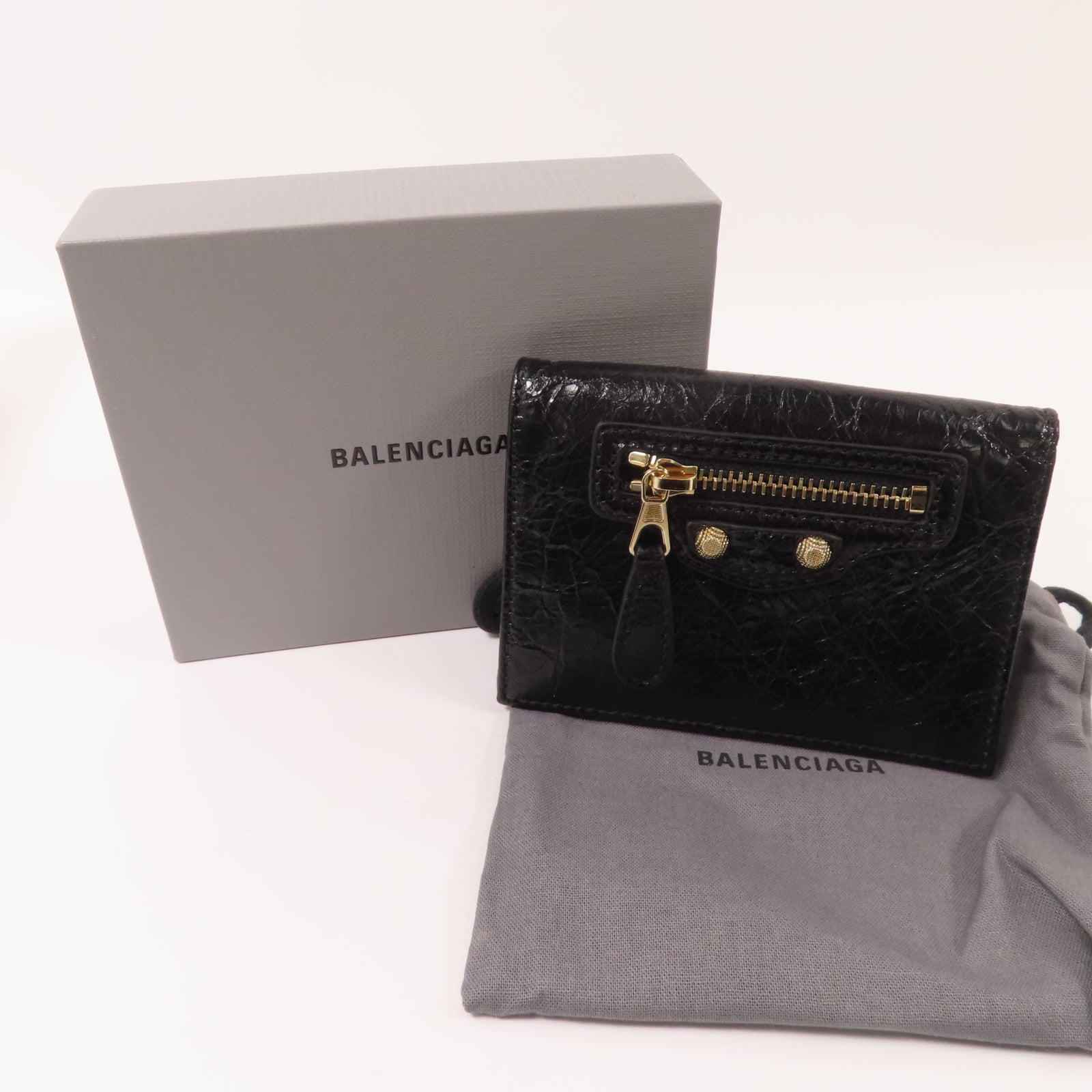 BALENCIAGA 羊皮皮革Card Case金扣卡套