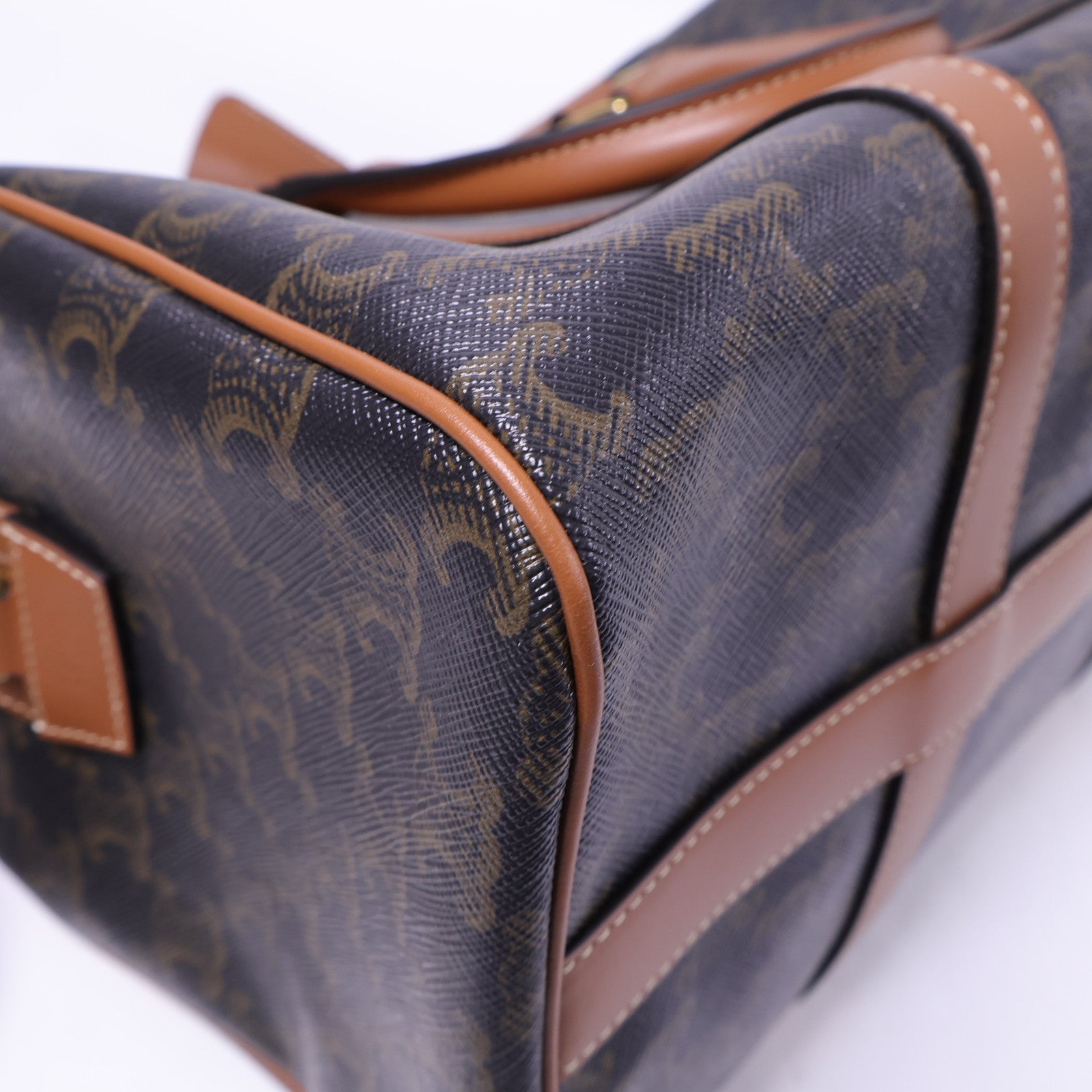 CELINE 塗層帆布Large Boston IN Triomphe金扣手挽肩背兩用袋