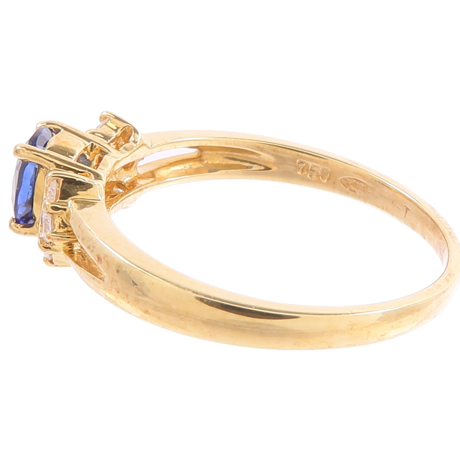 JEWELRY 18K黃金Sapphire Diamond Ring藍寶石/鑽石戒指