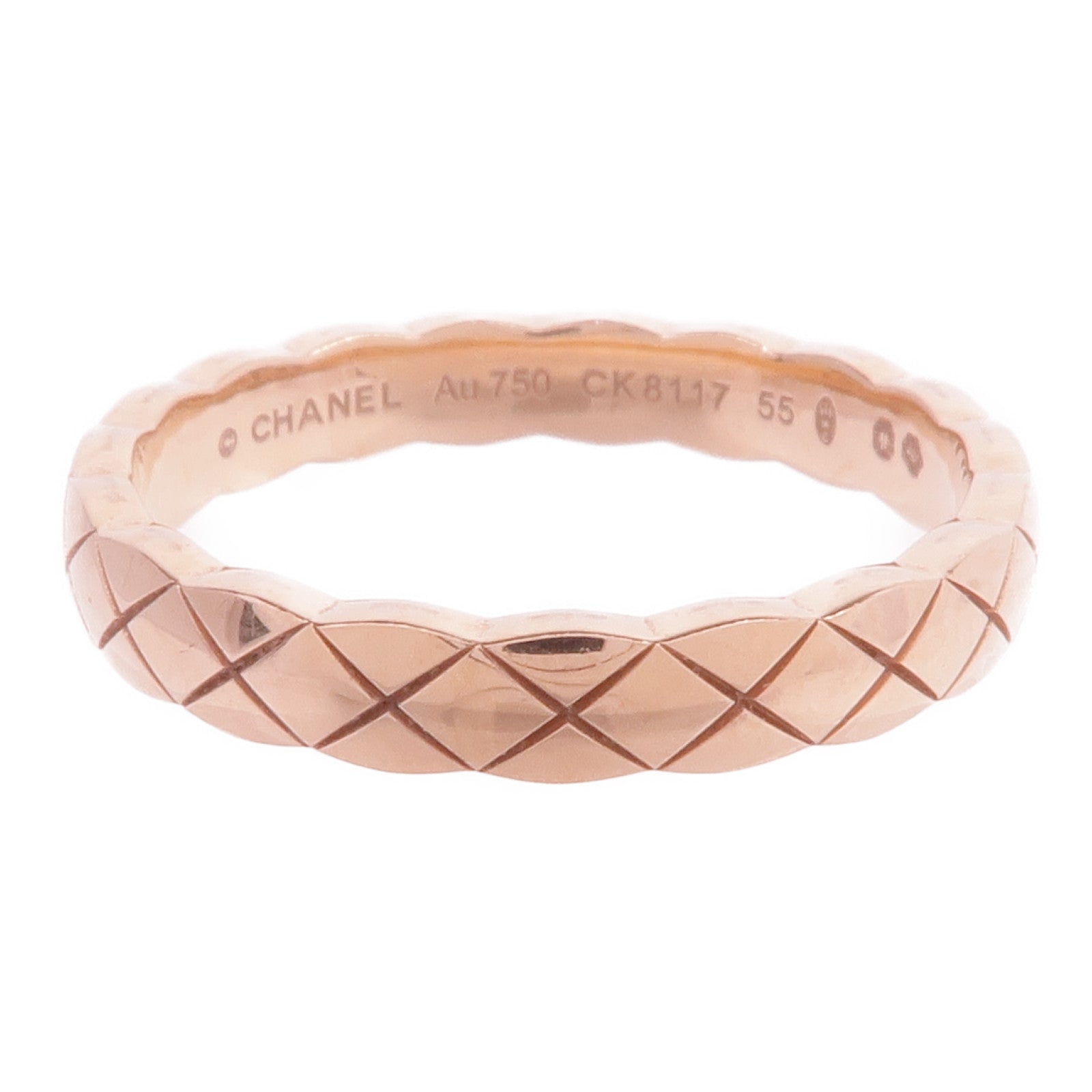 CHANEL 18K玫瑰金Mini Coco Crush Ring戒指Chanel#55/US#7.25