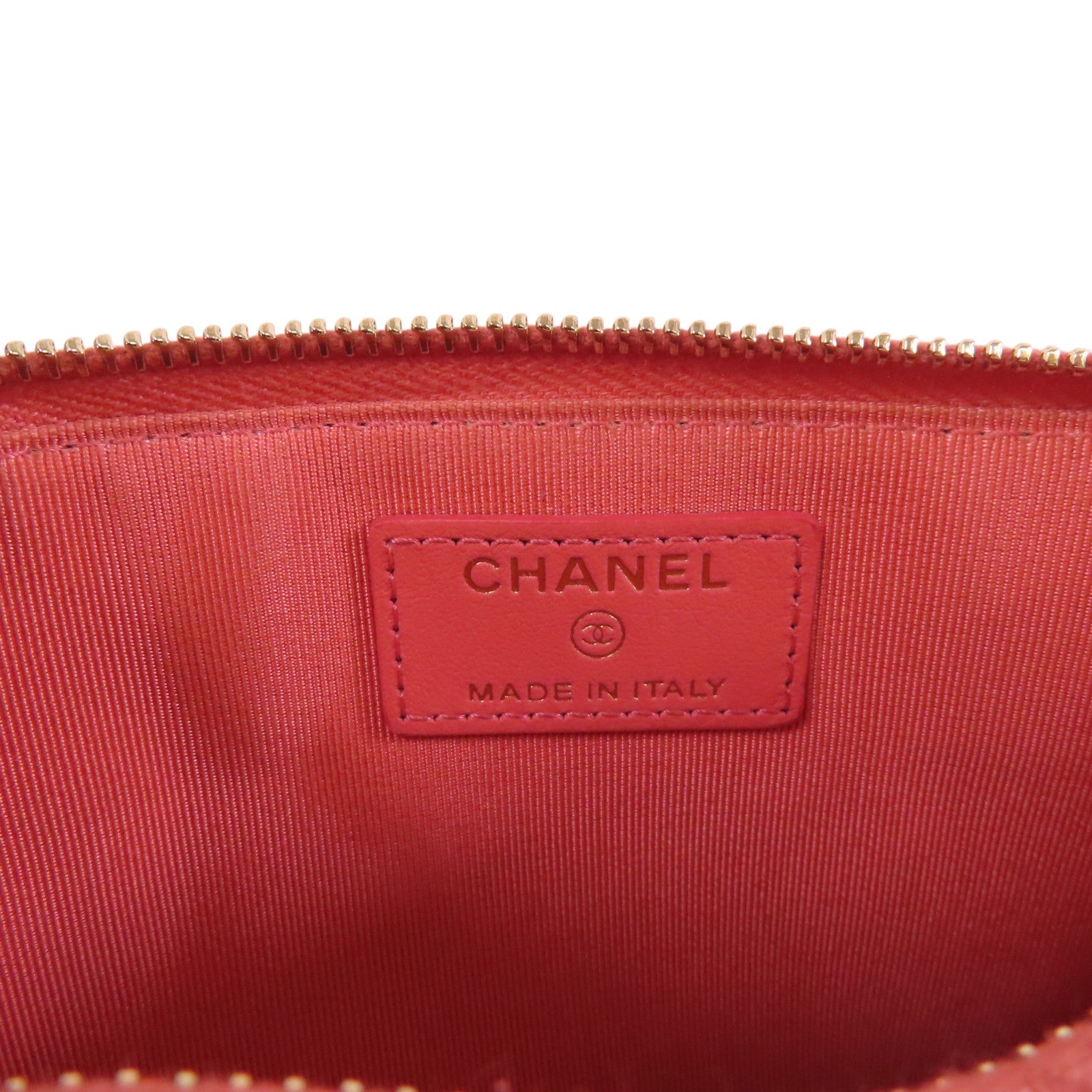 CHANEL 牛皮皮革Card Case金扣卡套