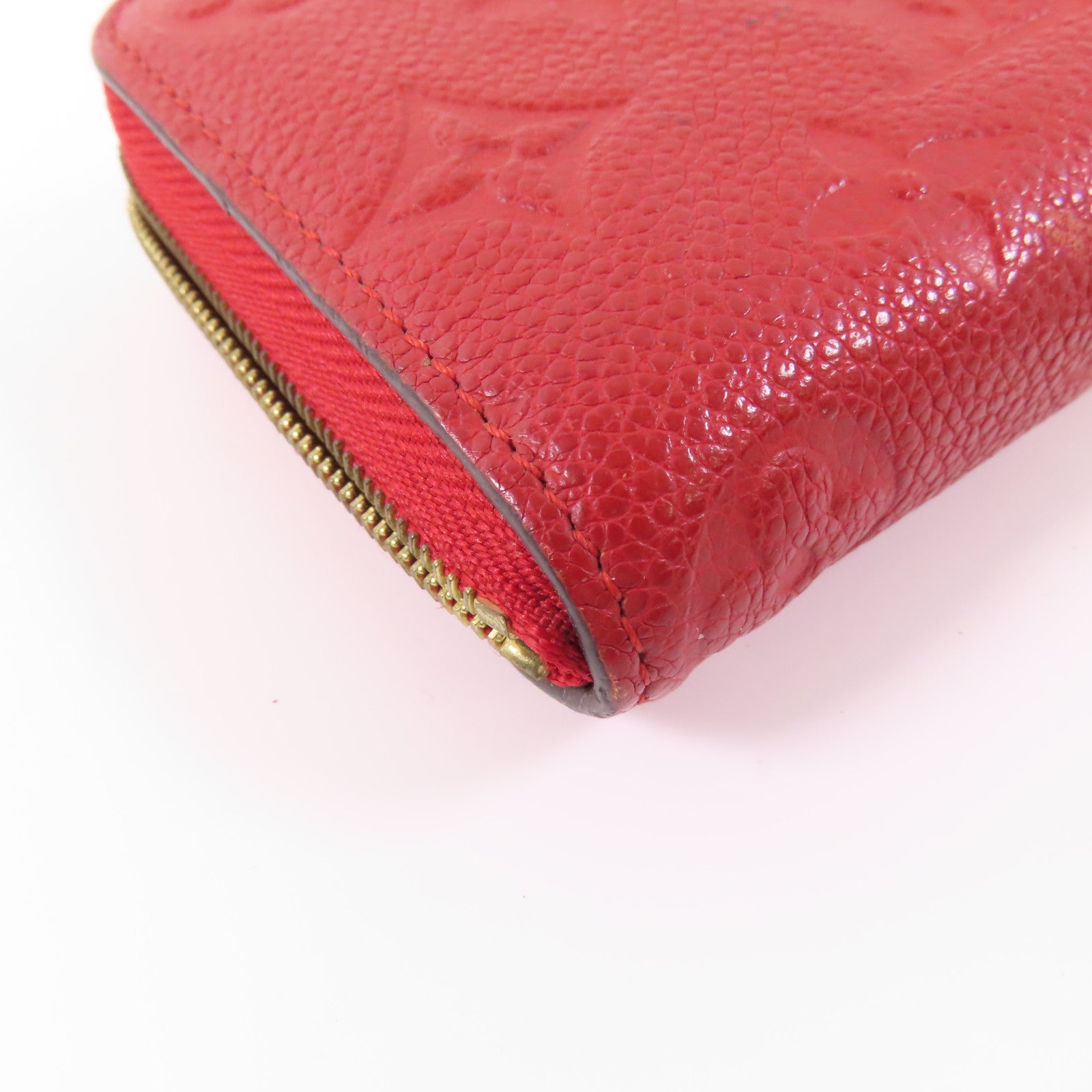 LOUIS VUITTON LV GHW Zippy Coin Purse M60740 Monogram Empreinte Red