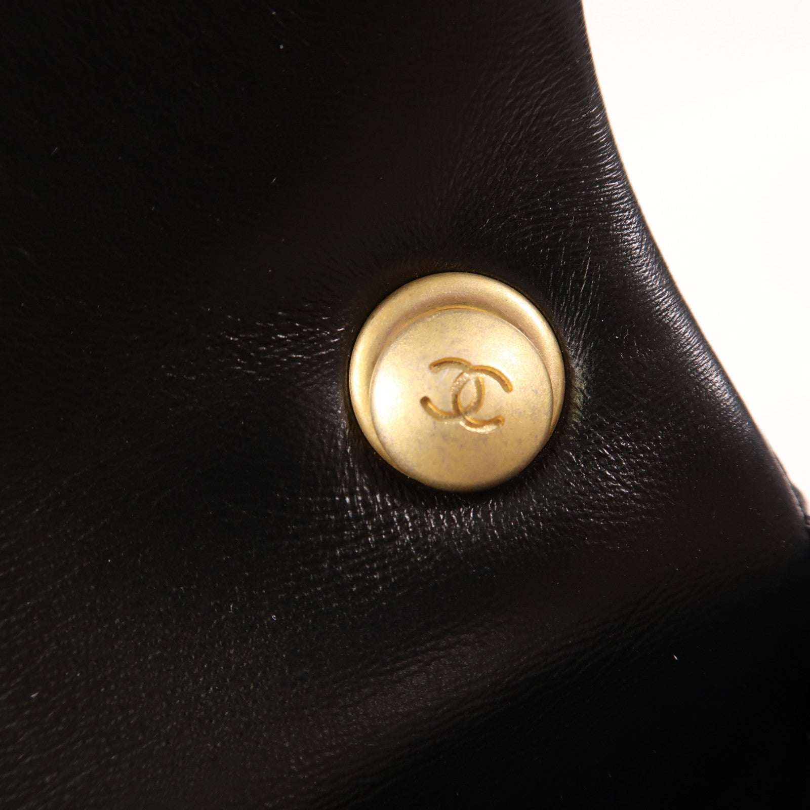 CHANEL 羊皮皮革Flap Shoulder Bag金扣鏈帶肩背袋