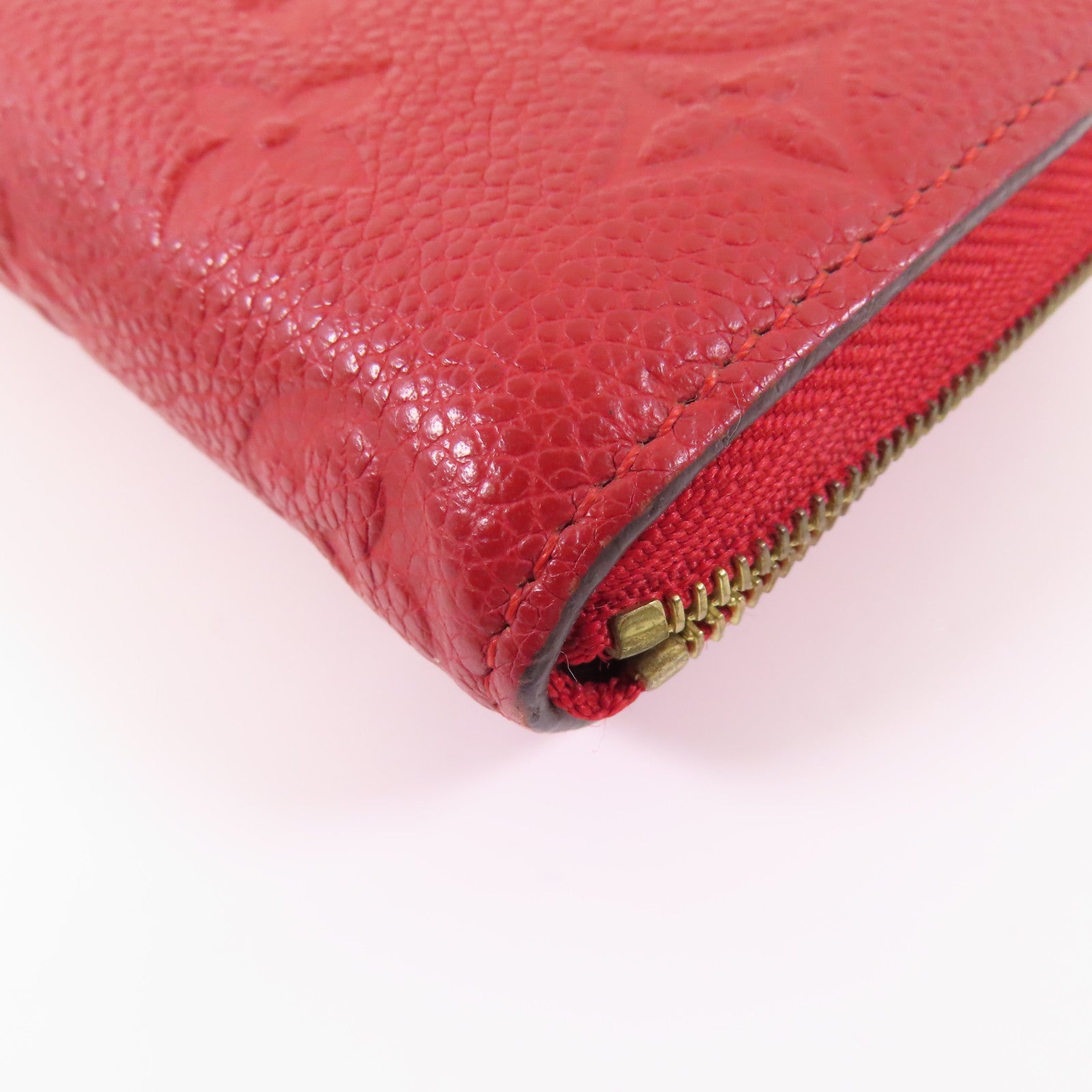 LOUIS VUITTON LV GHW Zippy Coin Purse M60740 Monogram Empreinte Red