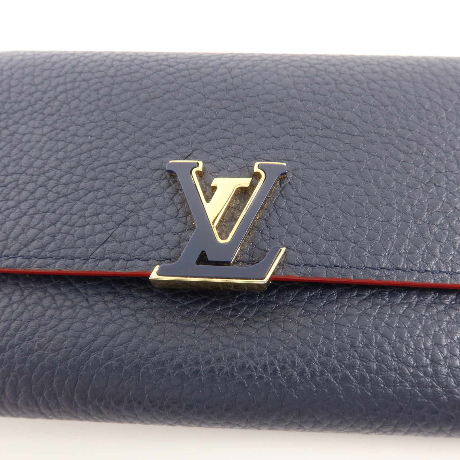 LOUIS VUITTON Taurillon Capucines Compact Wallet錢包