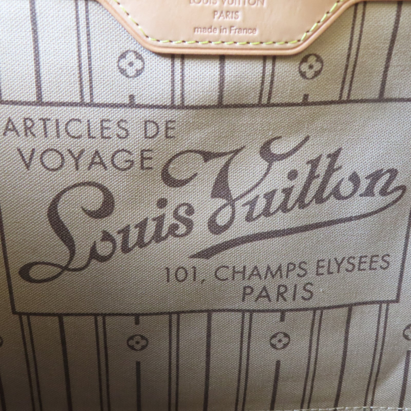 LOUIS VUITTON Monogram Neverfull GM金扣肩背袋啡色