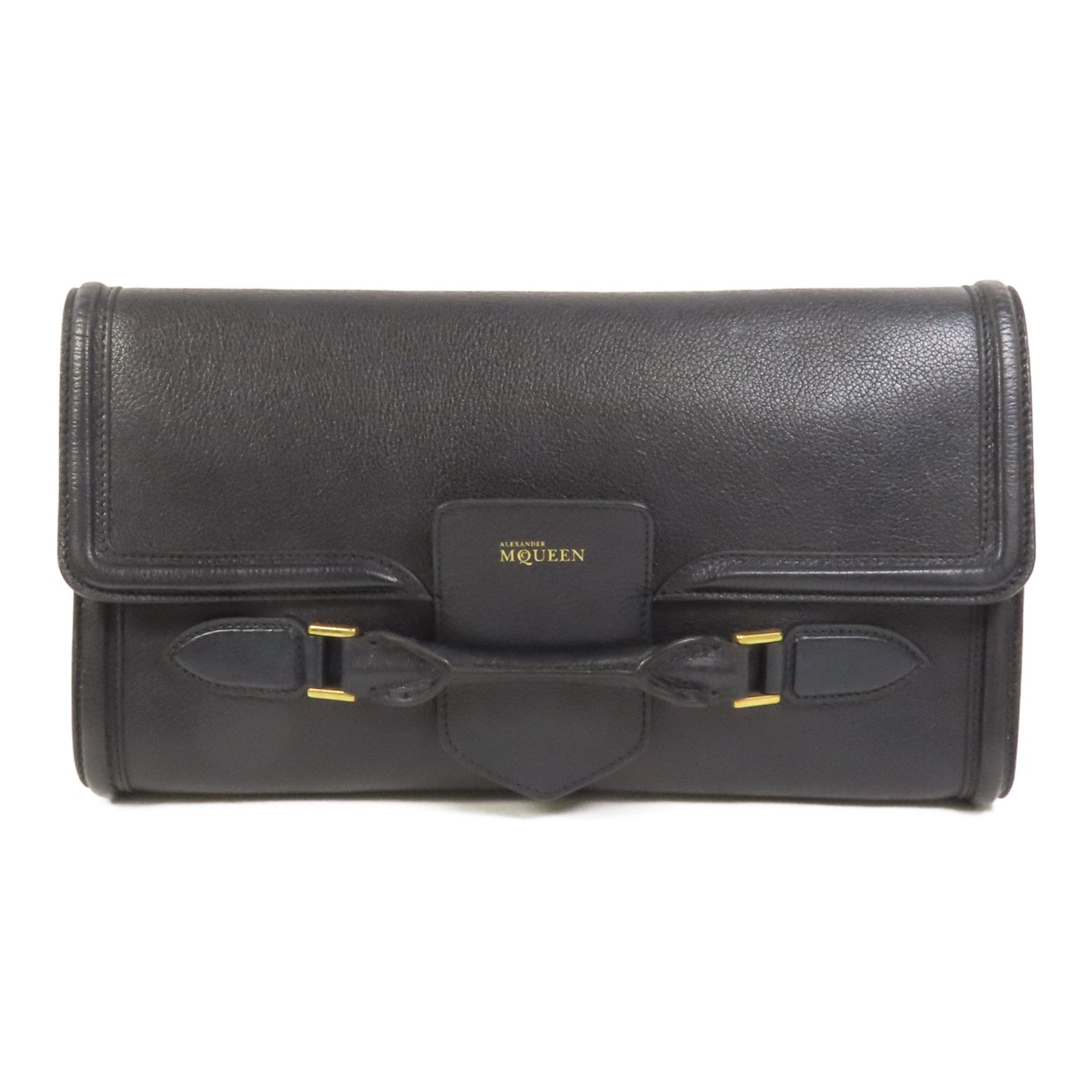 Alexander McQueen 牛皮皮革McQueen Clutch Bag金扣手提包