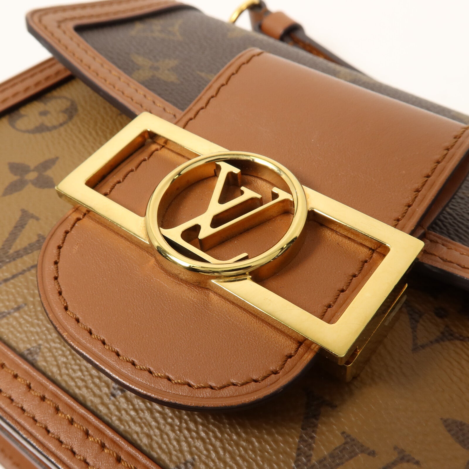 LOUIS VUITTON Monogram Reverse Mini Dauphine肩背袋