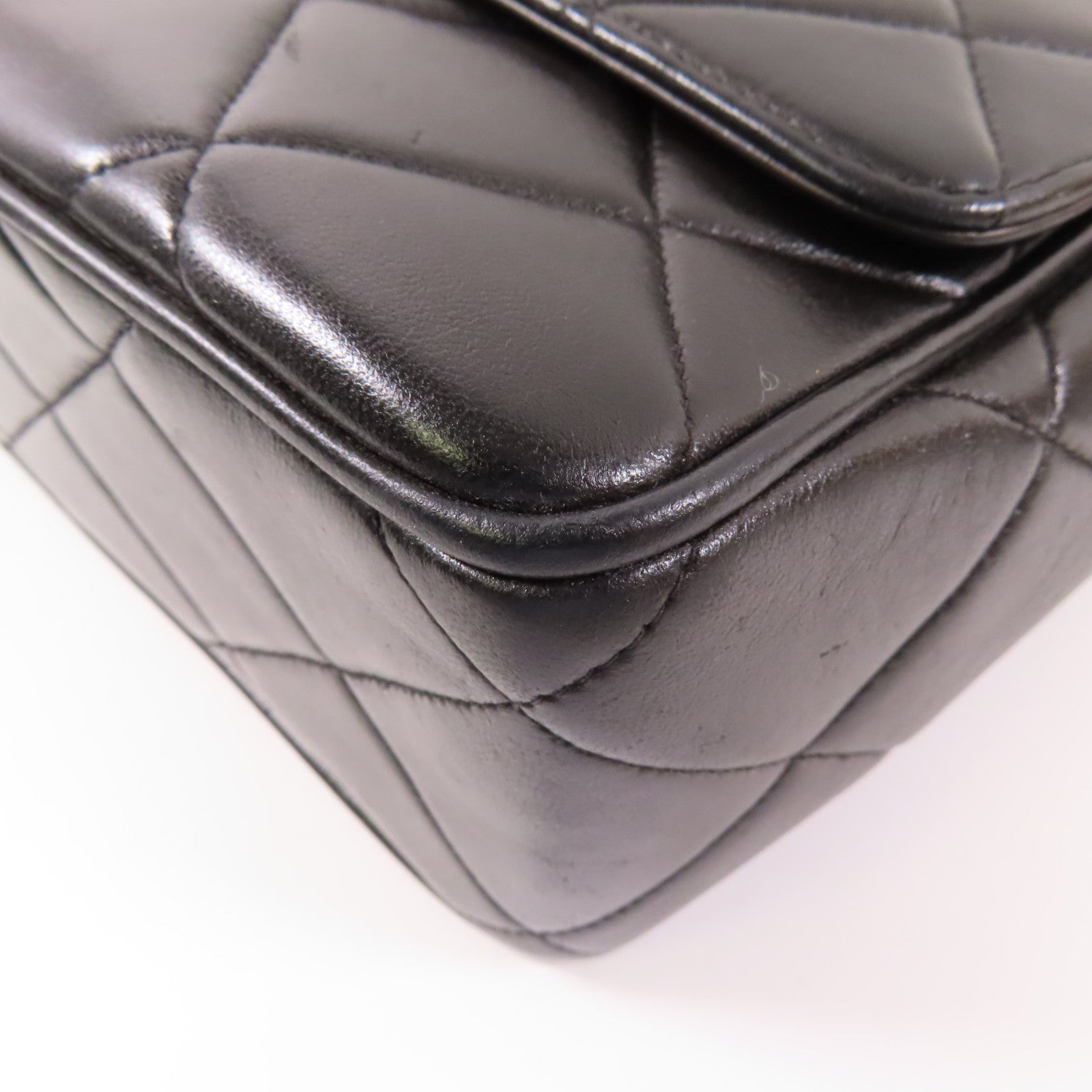 CHANEL 牛皮皮革Vintage So Black金扣肩背袋