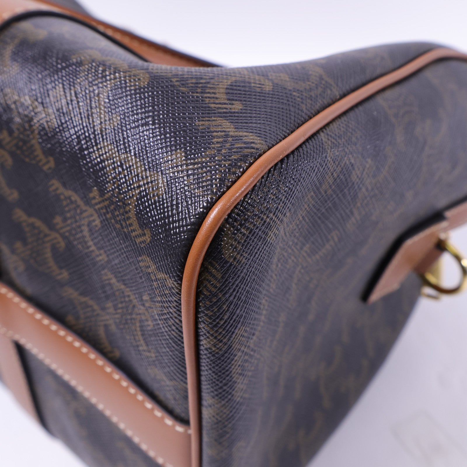 CELINE 塗層帆布Large Boston IN Triomphe金扣手挽肩背兩用袋