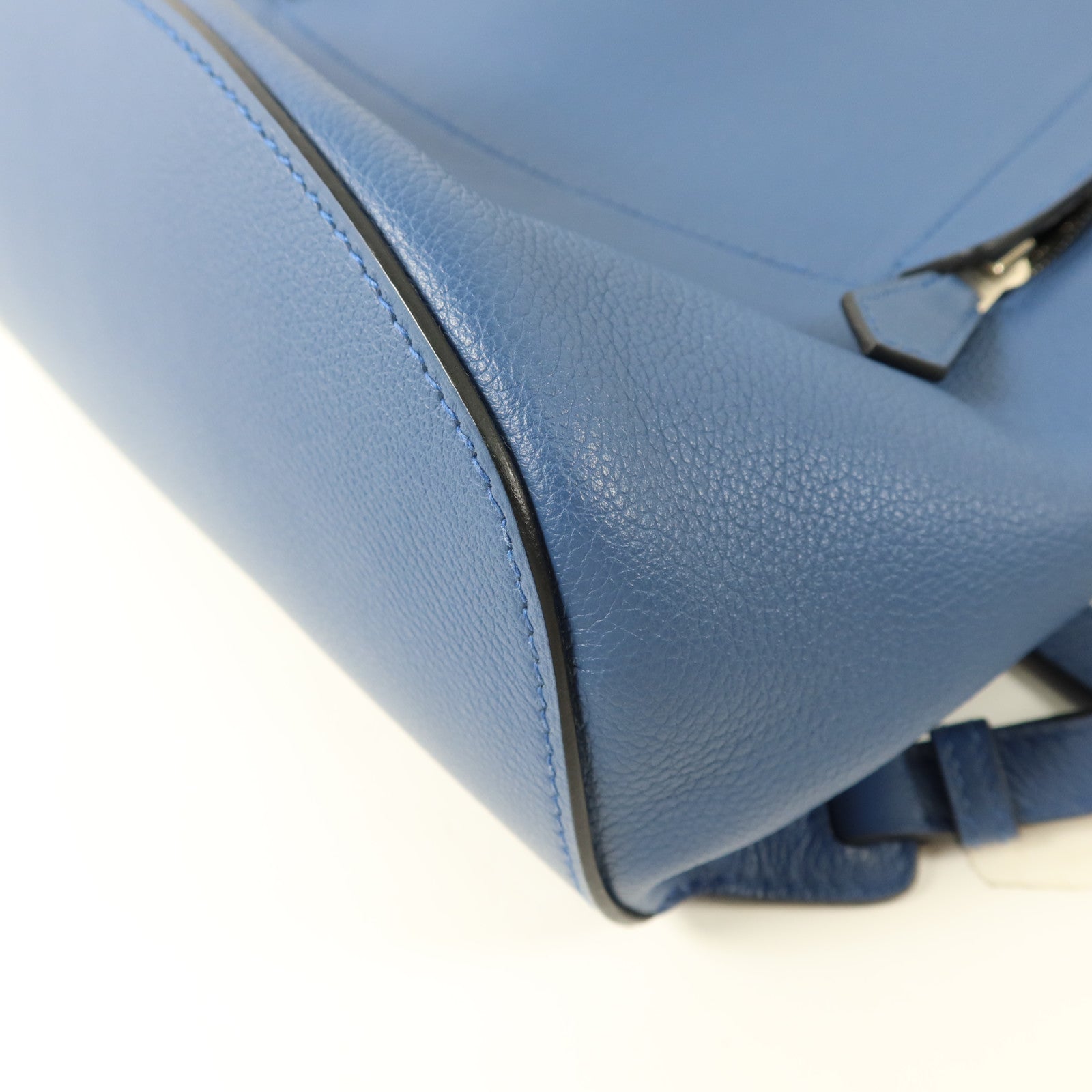 HERMES Evercolor皮革Sac A Dos GR24銀扣背包Bleu Brighton