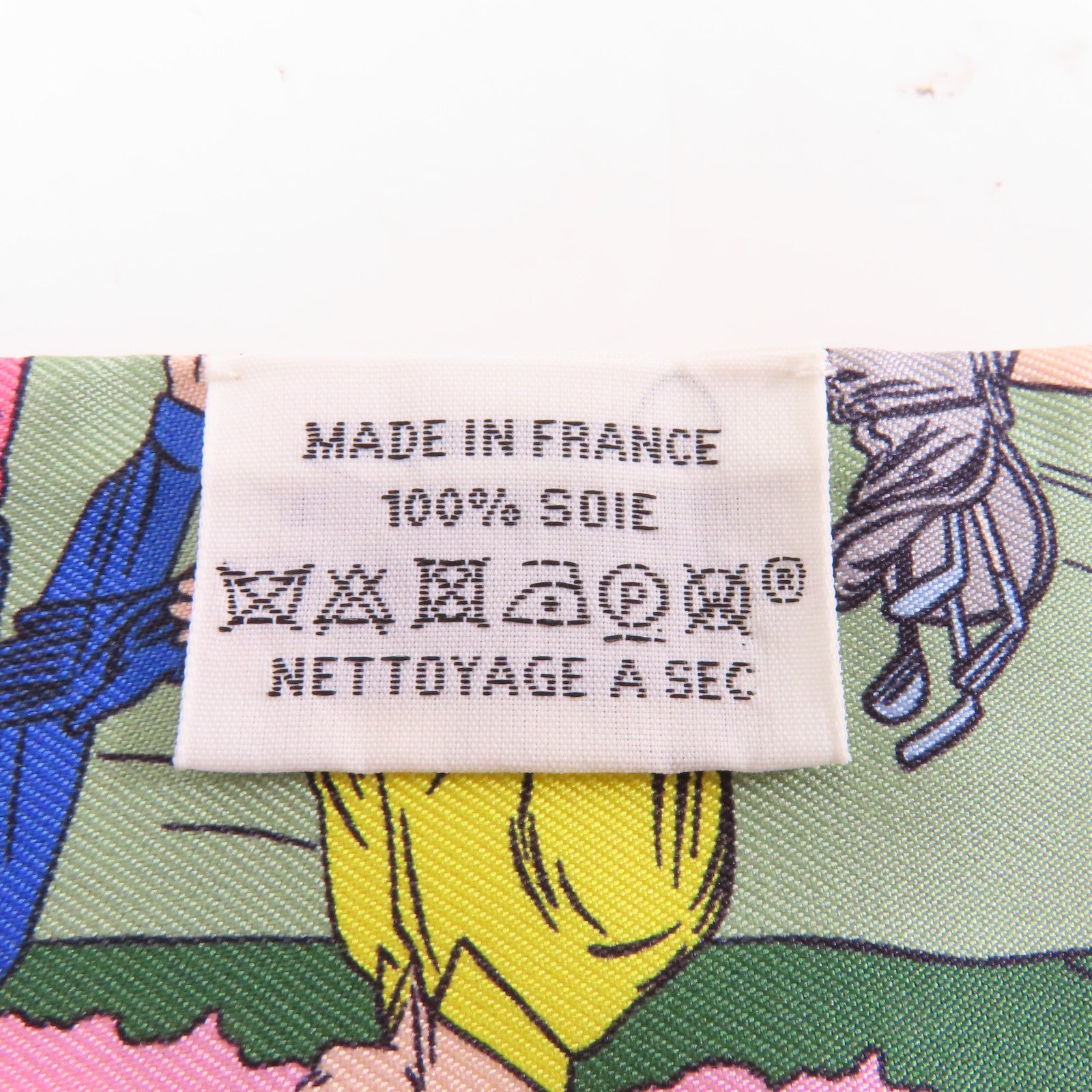 HERMES 絲質Twilly絲巾粉紅色/綠色/彩色