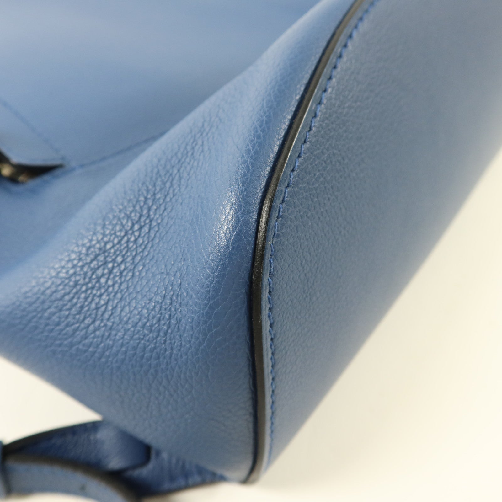 HERMES Evercolor皮革Sac A Dos GR24銀扣背包Bleu Brighton