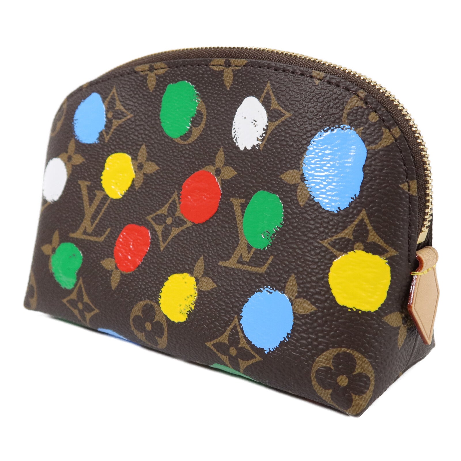 LOUIS VUITTON Monogram LV X Yayoi Kusama Cosmetic Pouch PM配件袋