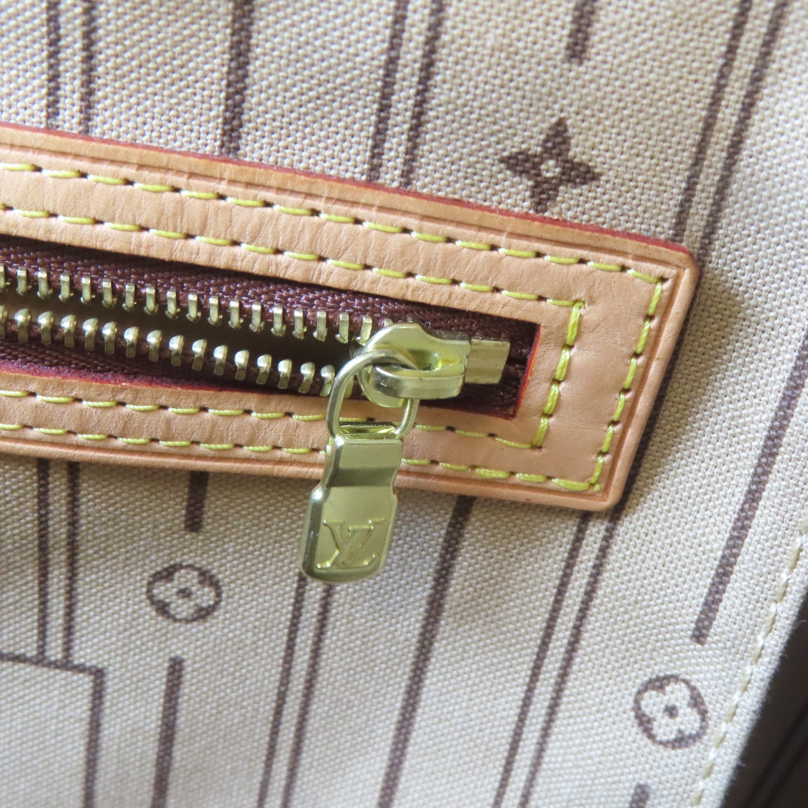 LOUIS VUITTON Monogram Neverfull GM金扣肩背袋啡色