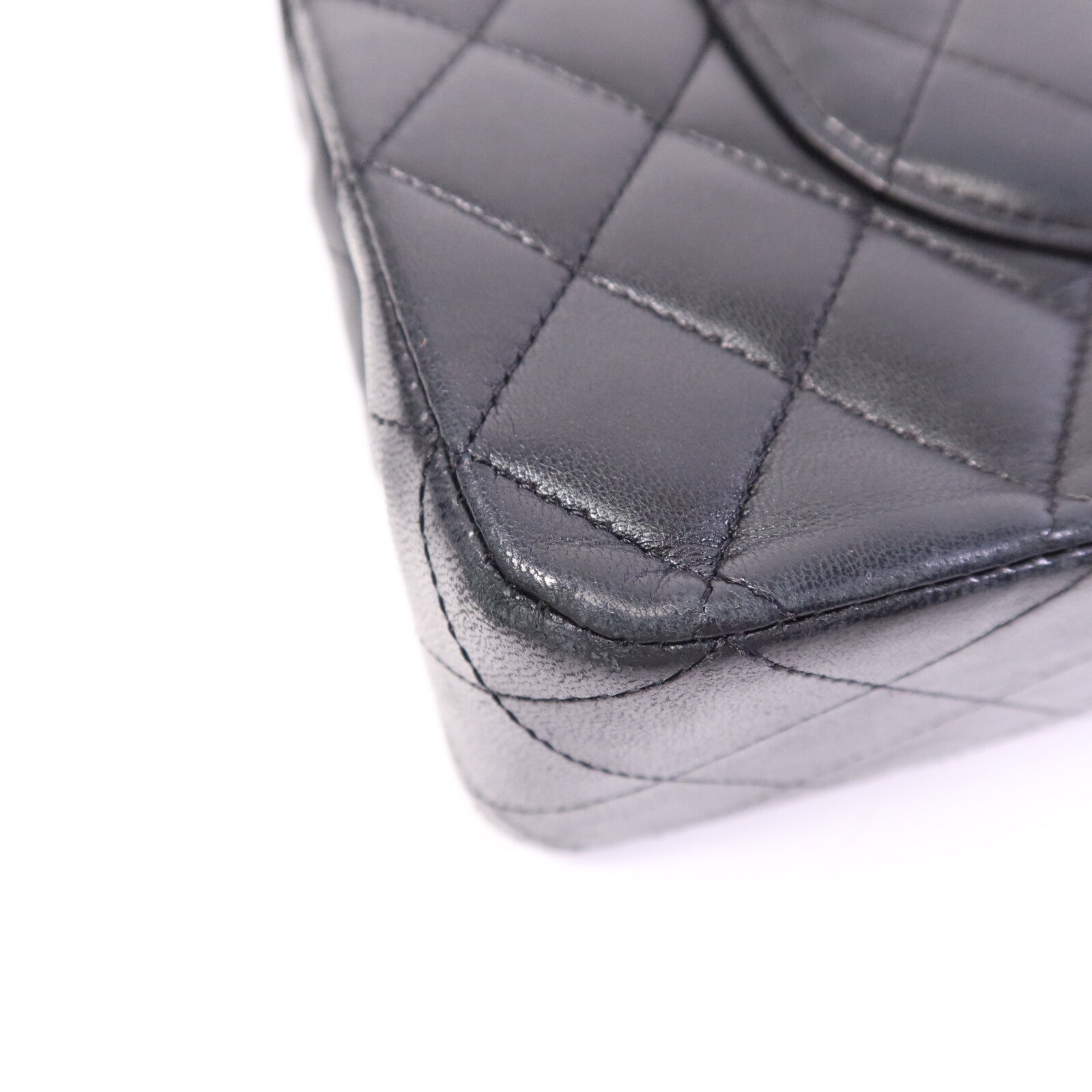 CHANEL 羊皮皮革Classic 25銀扣鏈帶肩背袋