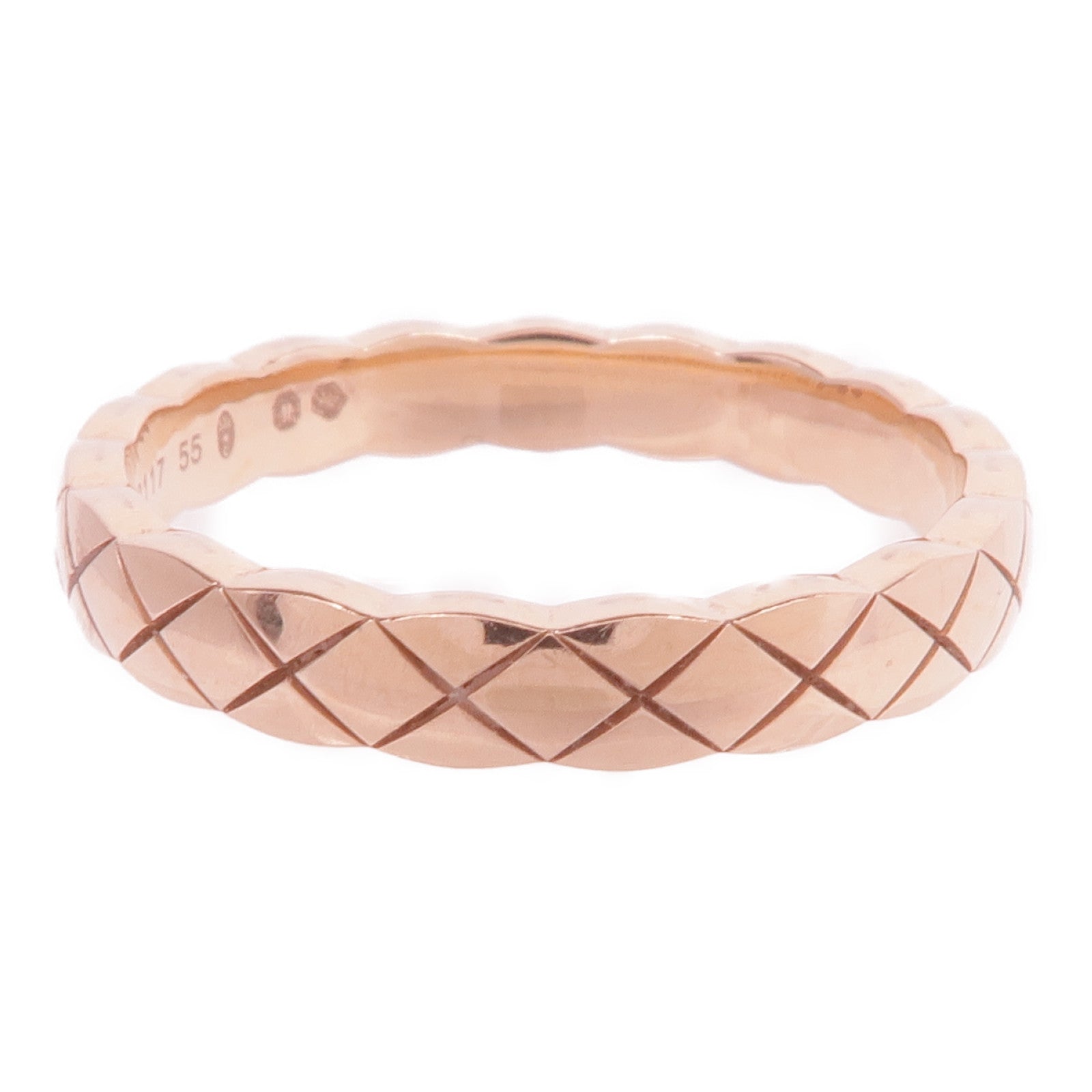 CHANEL 18K玫瑰金Mini Coco Crush Ring戒指Chanel#55/US#7.25