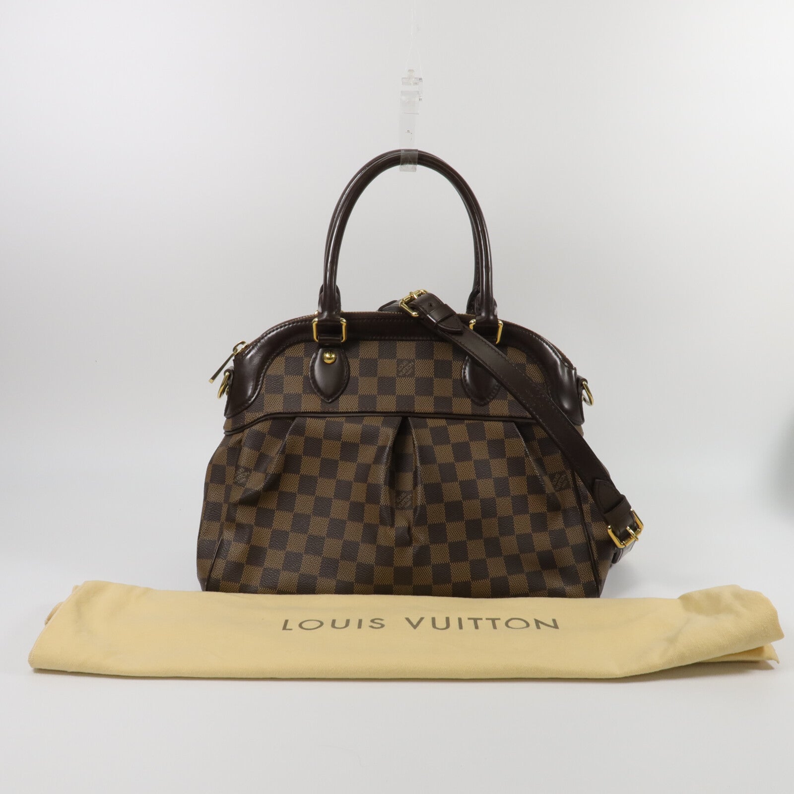 LOUIS VUITTON Damier Trevi手挽肩背兩用袋
