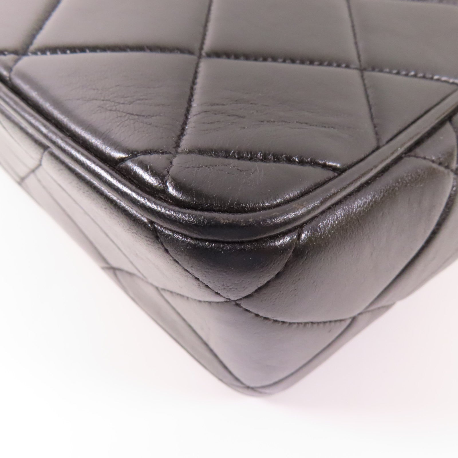 CHANEL 牛皮皮革Vintage So Black金扣肩背袋