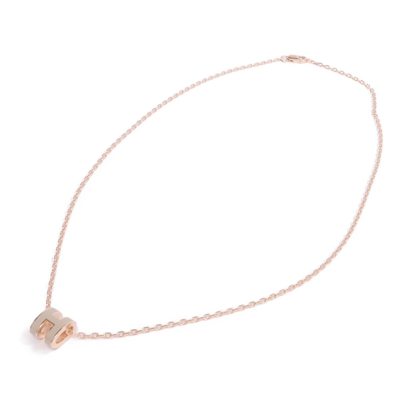 HERMES 金屬Mini Pop H Necklace項鍊Marron Glace