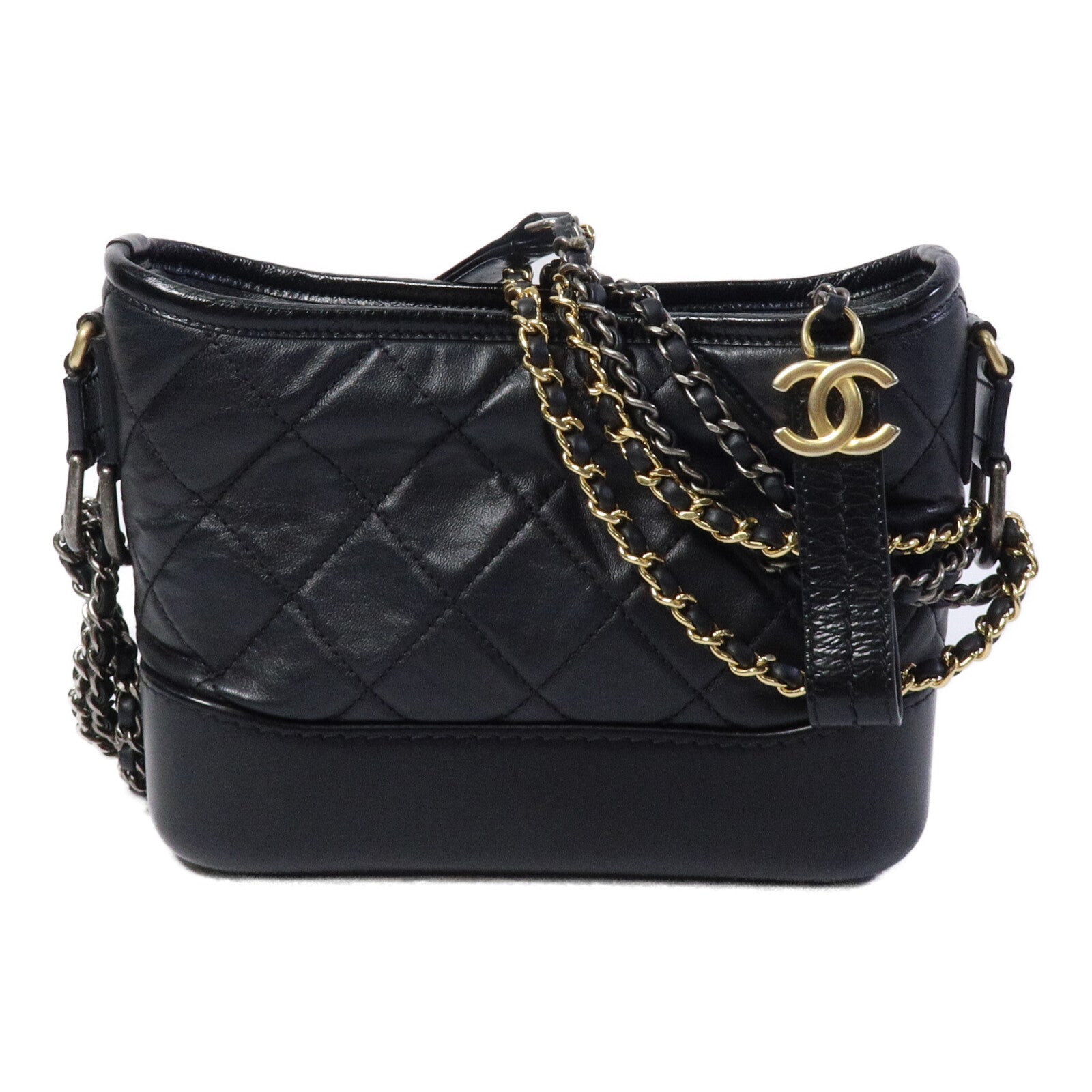 CHANEL 牛皮皮革Gabrielle Small鏈帶肩背袋