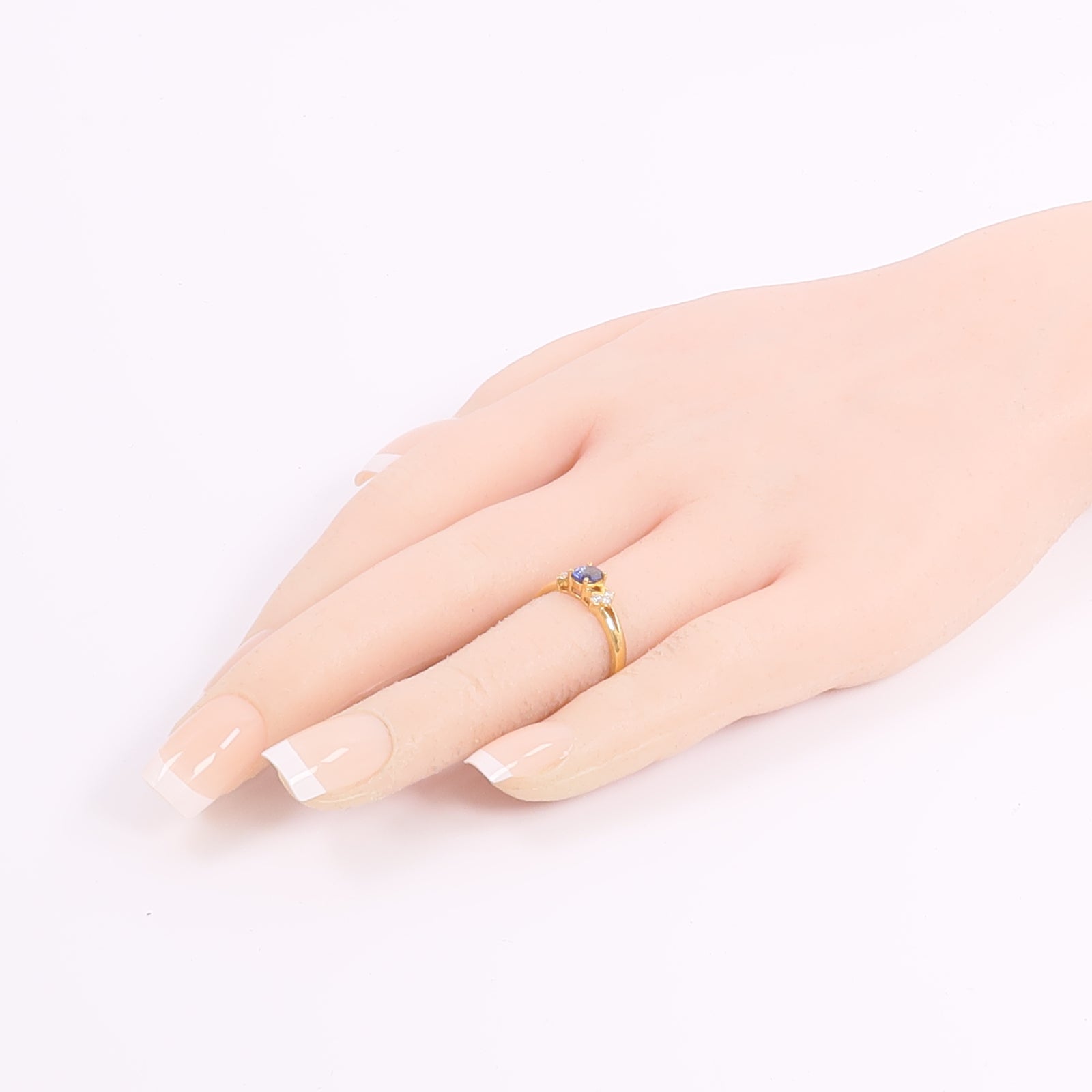 JEWELRY 18K黃金Sapphire Diamond Ring藍寶石/鑽石戒指