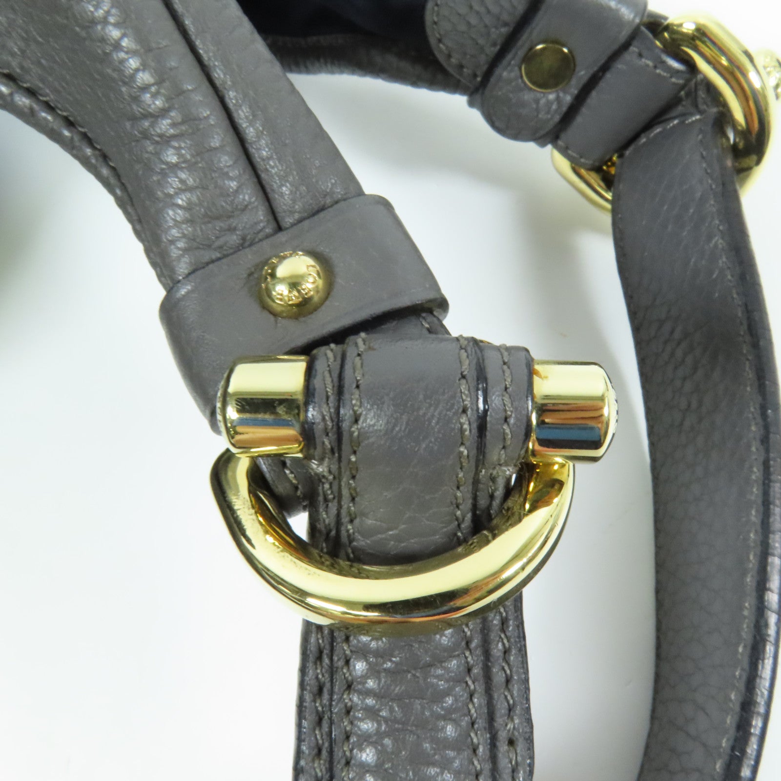 LOEWE 牛皮皮革Tote Bag金扣扣肩背袋