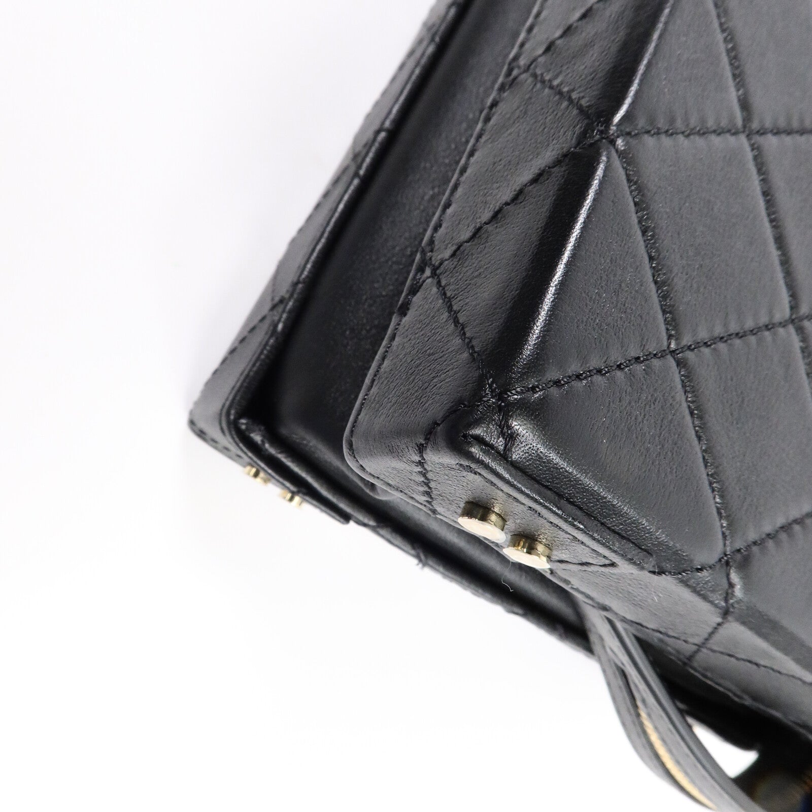 CHANEL 牛皮皮革Vanity Case鏈帶手挽肩背兩用袋