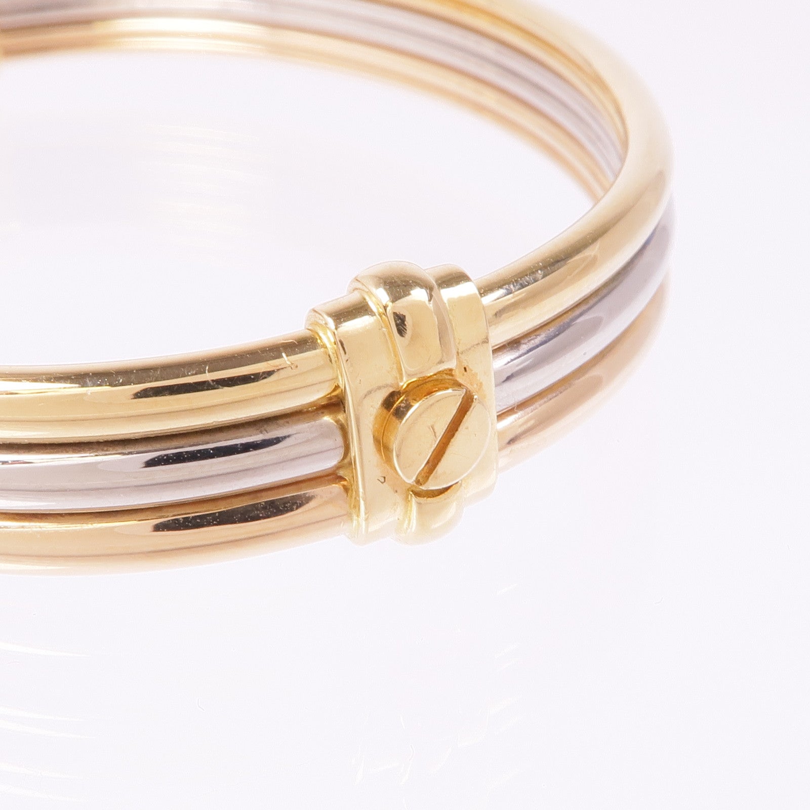 CARTIER 18K黃金/白金/玫瑰金Vintage Trinity Bracelet手鐲