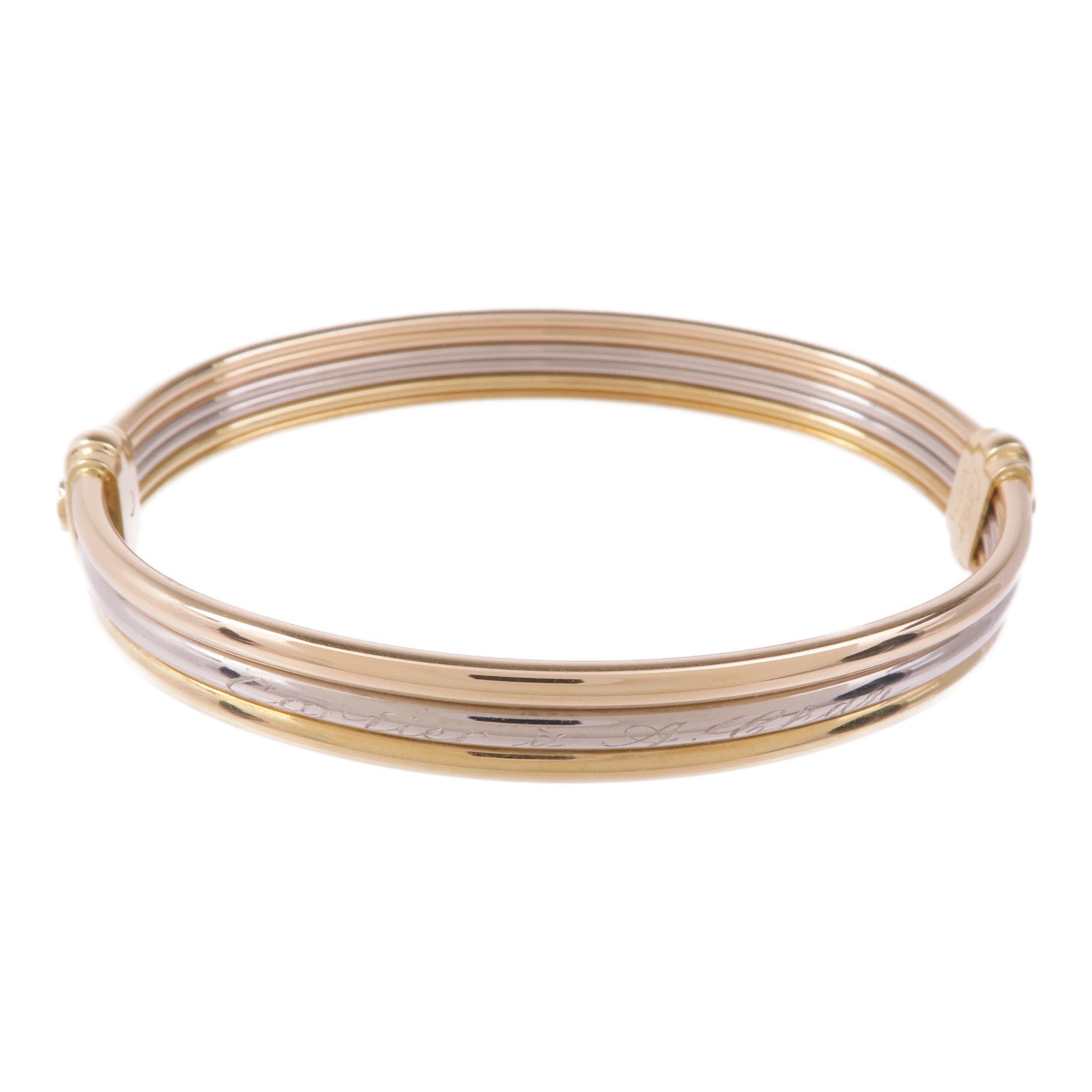 CARTIER 18K黃金/白金/玫瑰金Vintage Trinity Bracelet手鐲