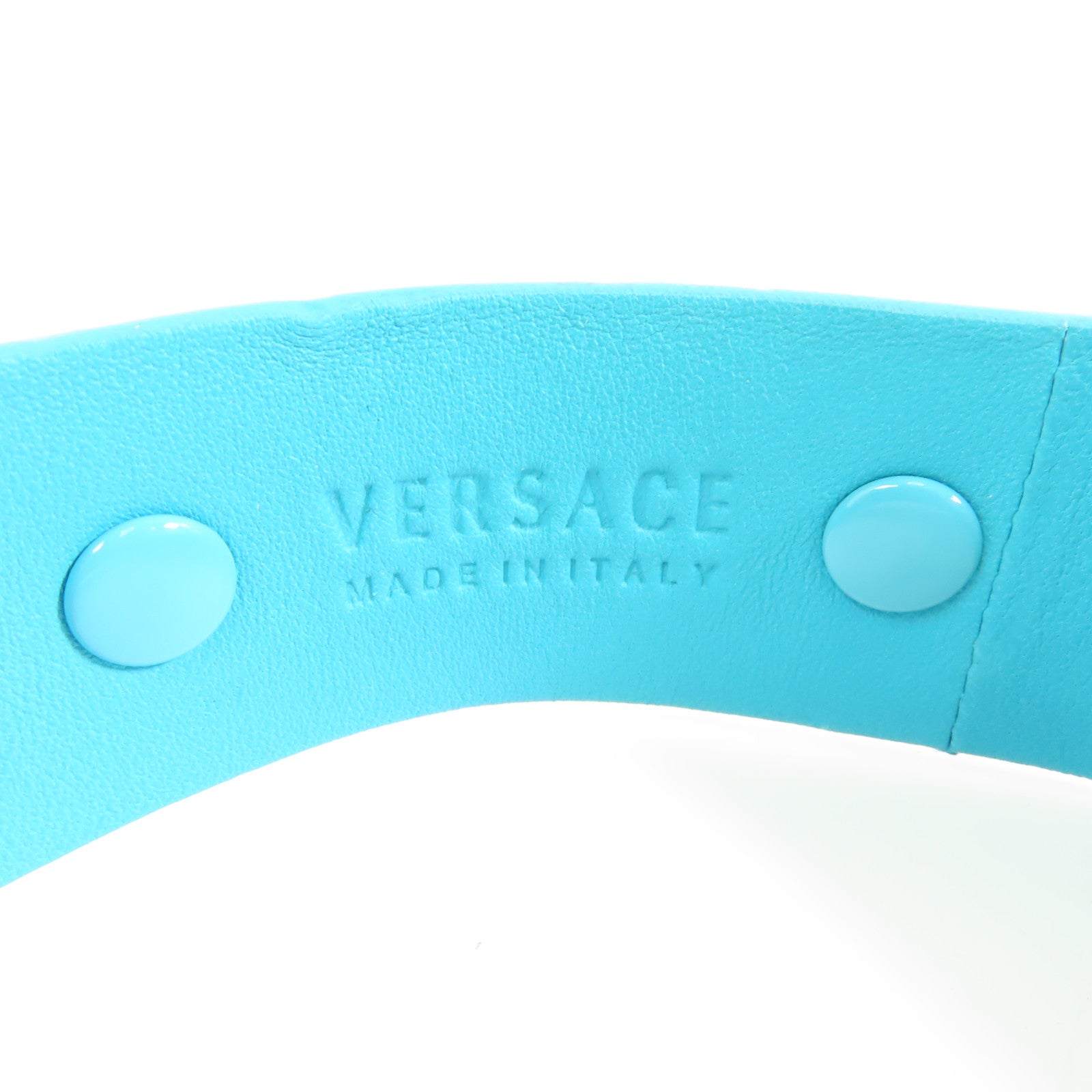 VERSACE 牛皮皮革Belt皮帶藍色